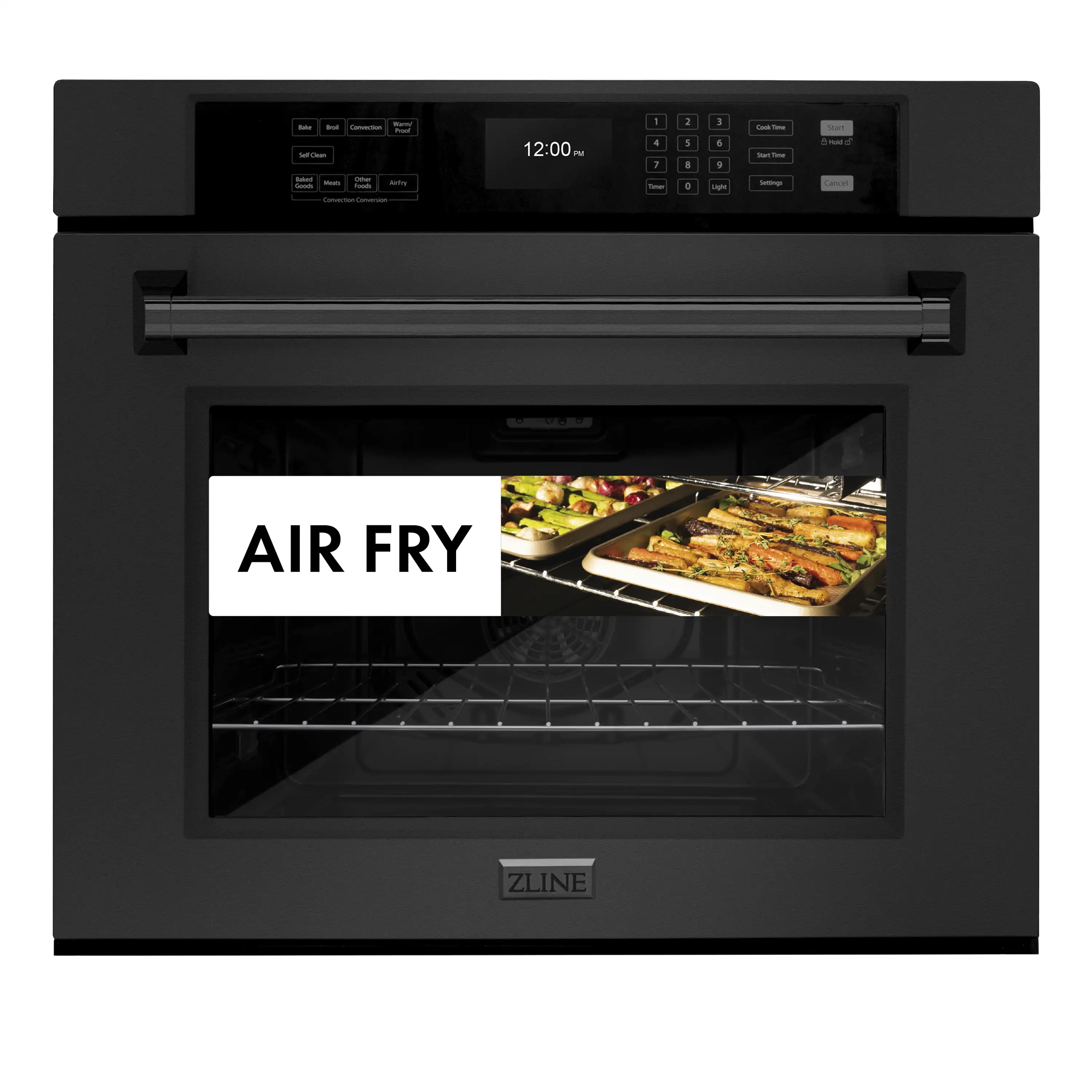 ZLINE 3-Piece Appliance Package - 48 in. Rangetop, 30 in. Wall Oven, & Premium Hood in Black Stainless Steel - Image 12