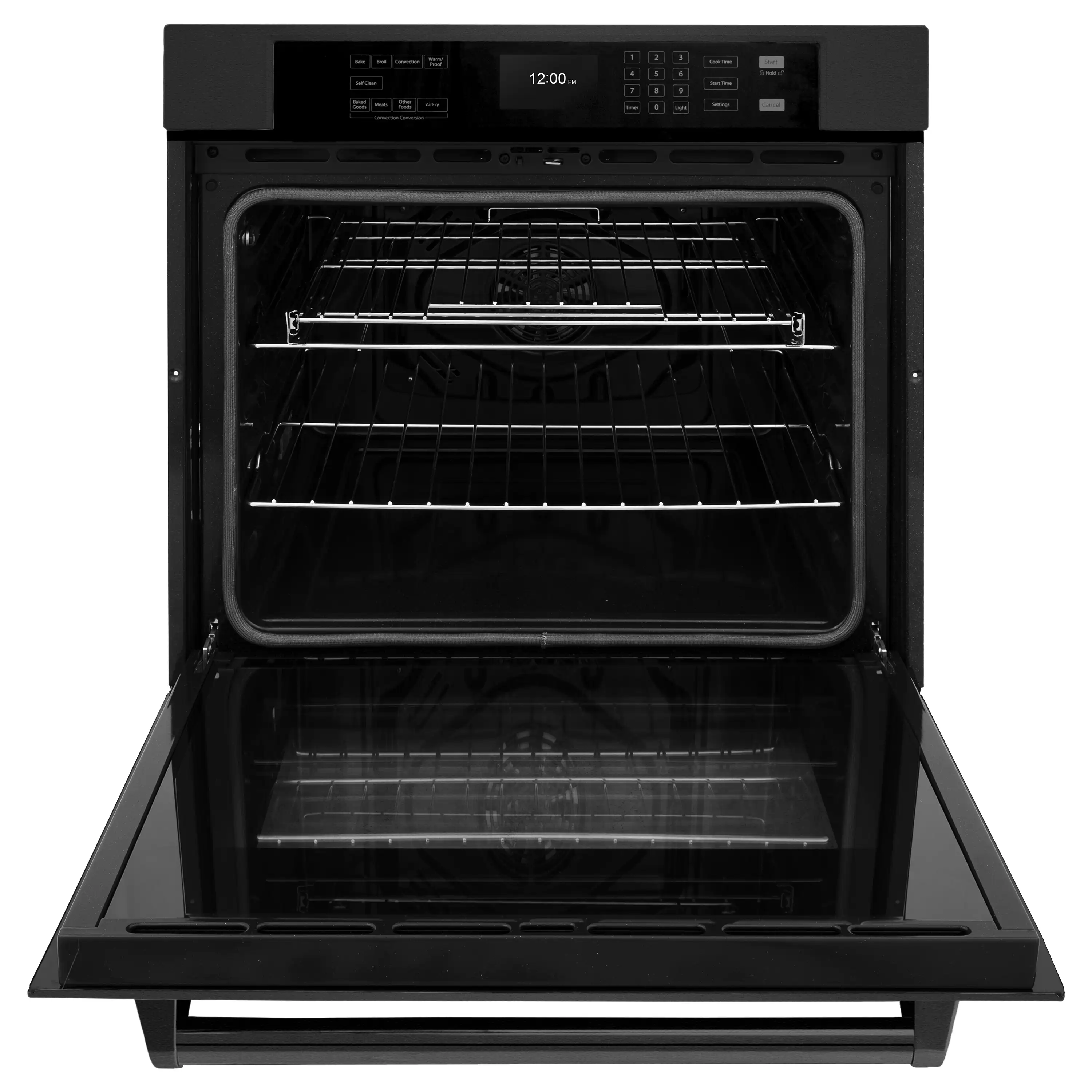 ZLINE 3-Piece Appliance Package - 48 in. Rangetop, 30 in. Wall Oven, & Premium Hood in Black Stainless Steel - Image 14
