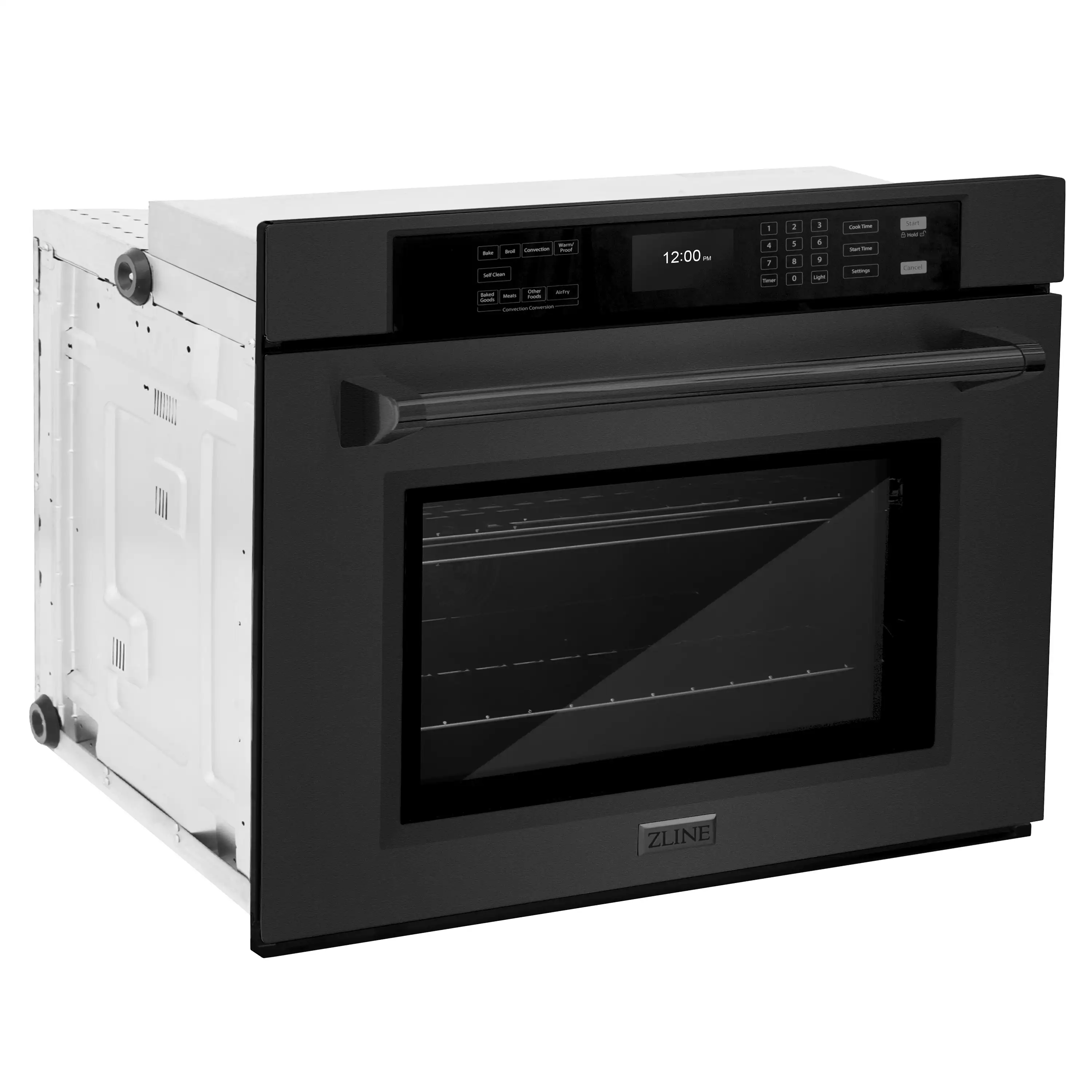 ZLINE 3-Piece Appliance Package - 48 in. Rangetop, 30 in. Wall Oven, & Premium Hood in Black Stainless Steel - Image 17