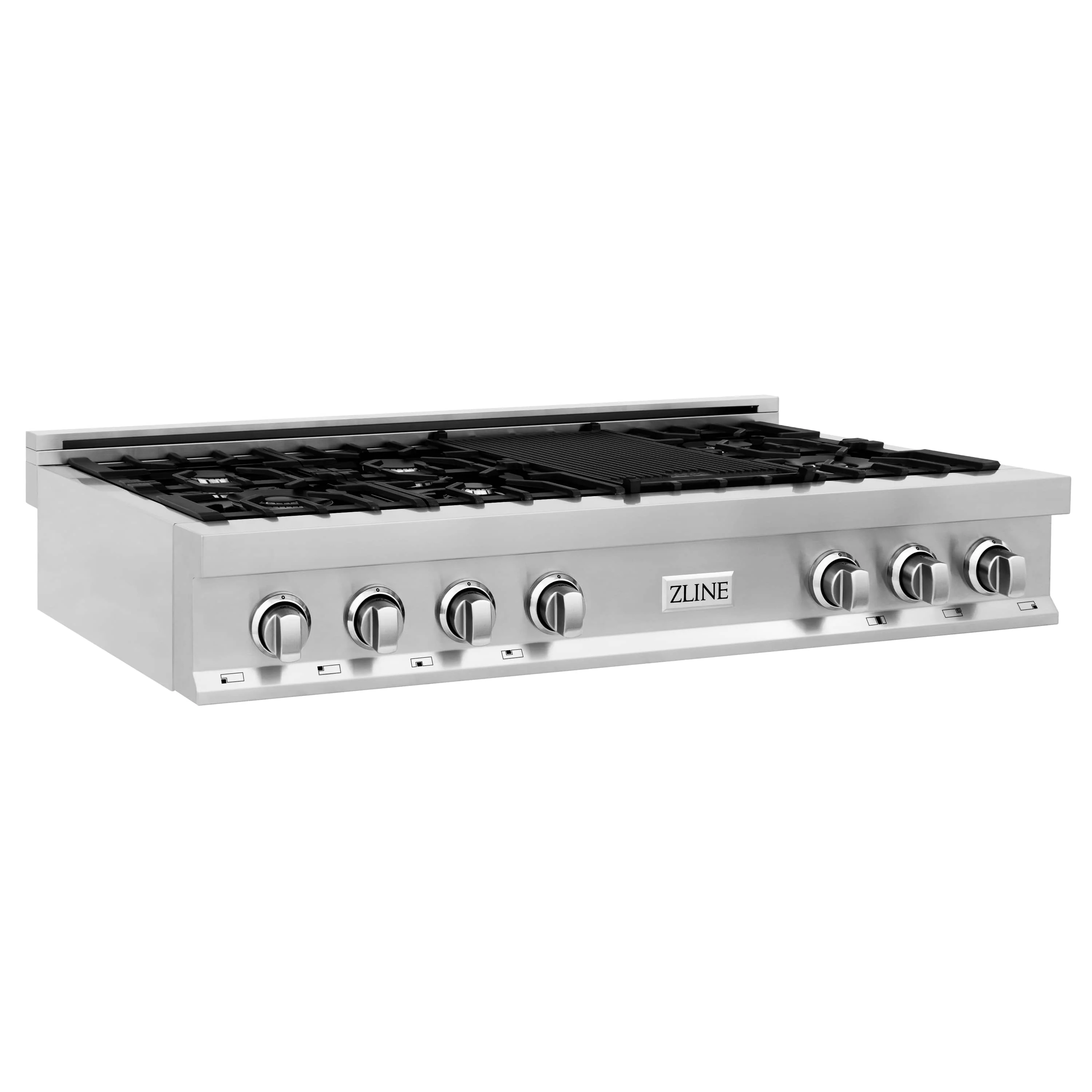 ZLINE 3-Piece Appliance Package - 48 in. Rangetop, 30 in. Wall Oven, & Premium Hood in Stainless Steel - Image 7