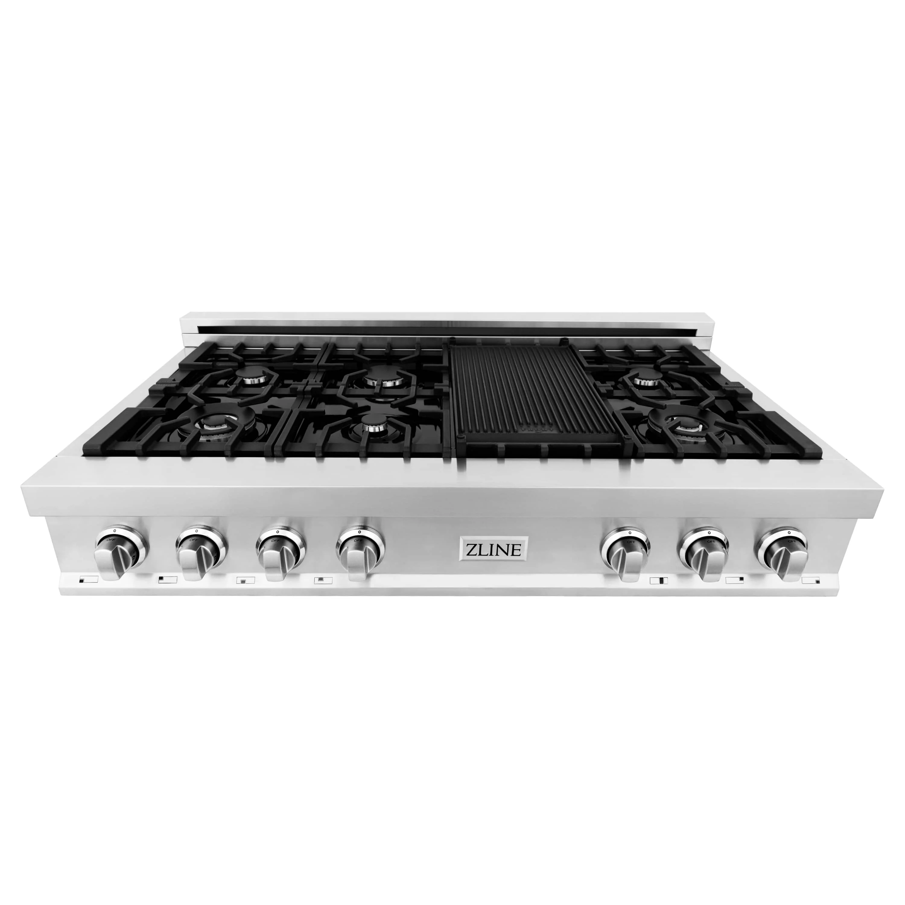 ZLINE 3-Piece Appliance Package - 48 in. Rangetop, 30 in. Wall Oven, & Premium Hood in Stainless Steel - Image 8