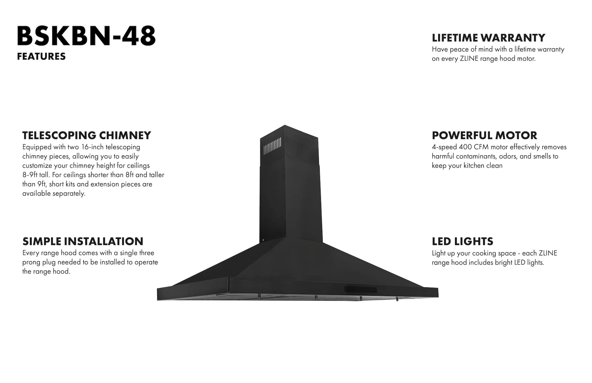 ZLINE 3-Piece Appliance Package - 48-inch Dual Fuel Range with Brass Burners, Microwave Drawer & Premium Hood in Black Stainless Steel (3KP-RABRH48-MW) - Image 10