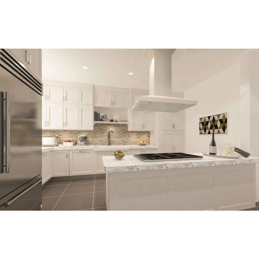 ZLINE 30-Inch Designer Series Wooden Island Range Hood with Crown Molding (KBiTT-30) - Image 3
