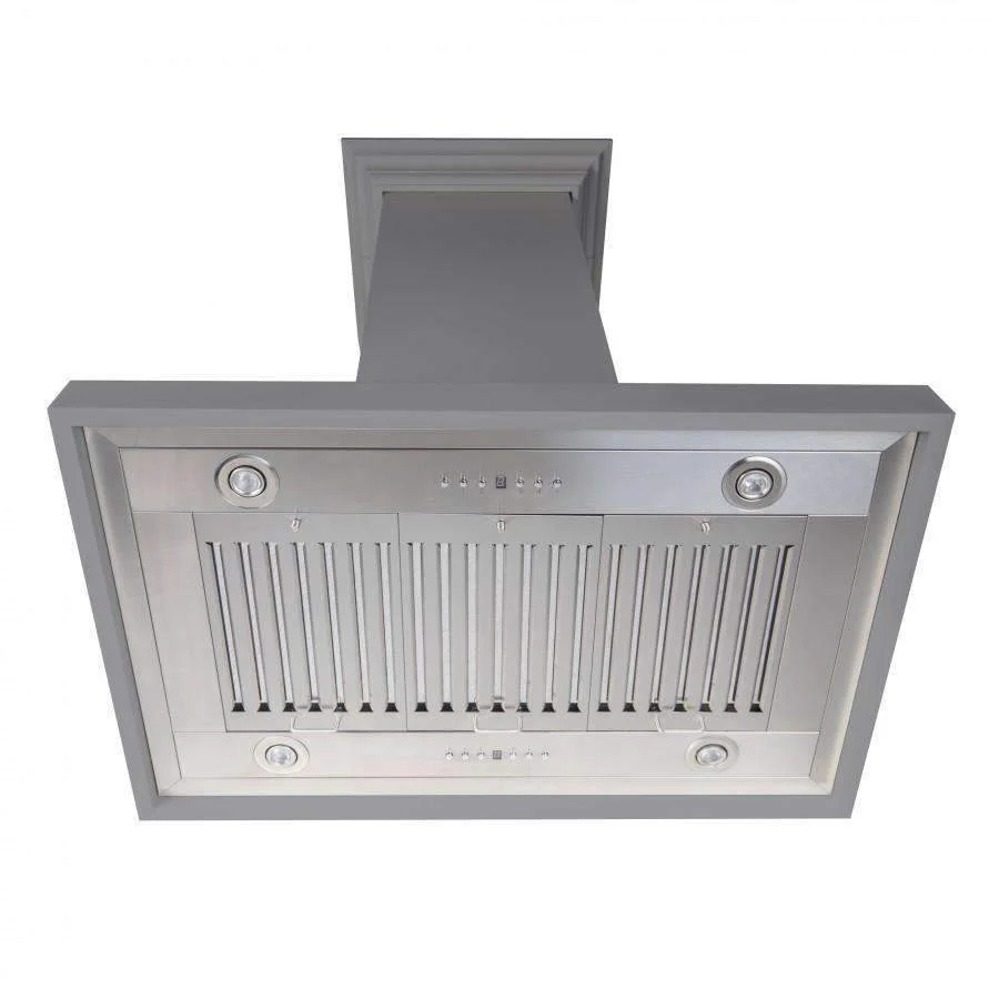 ZLINE 30-Inch Wooden Island Range Hood with Crown Molding (KBiUU-30) - Image 5