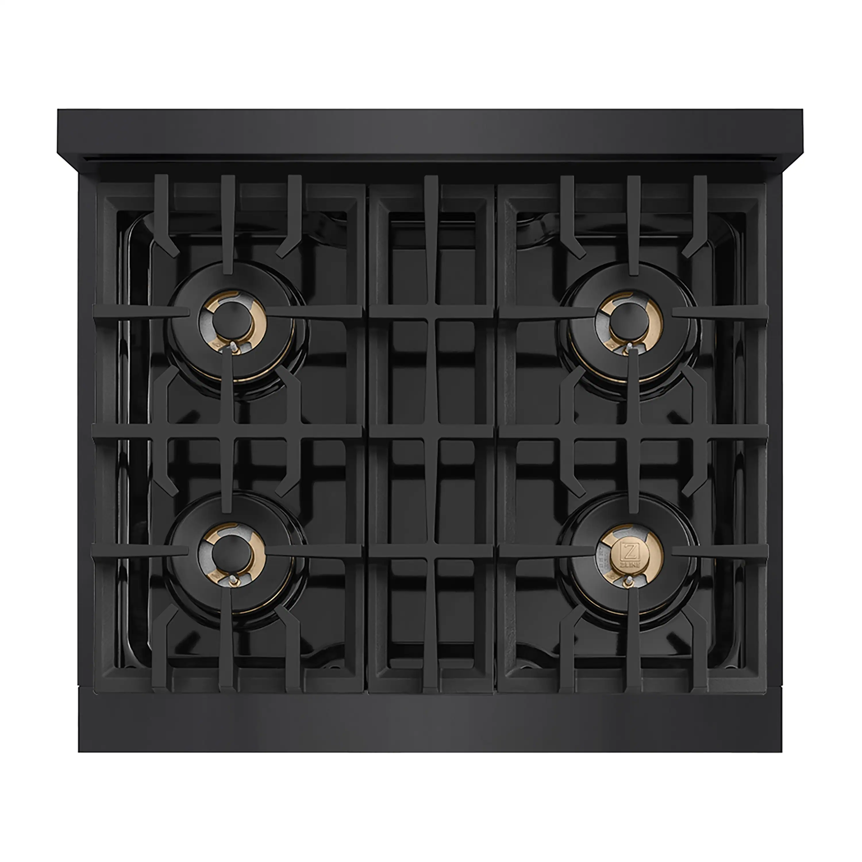 ZLINE 30 in. Classic Gas Rangetop with 4 Burner DuoPro™ Cooktop in Black Stainless Steel (PCRTB-30) - Image 2
