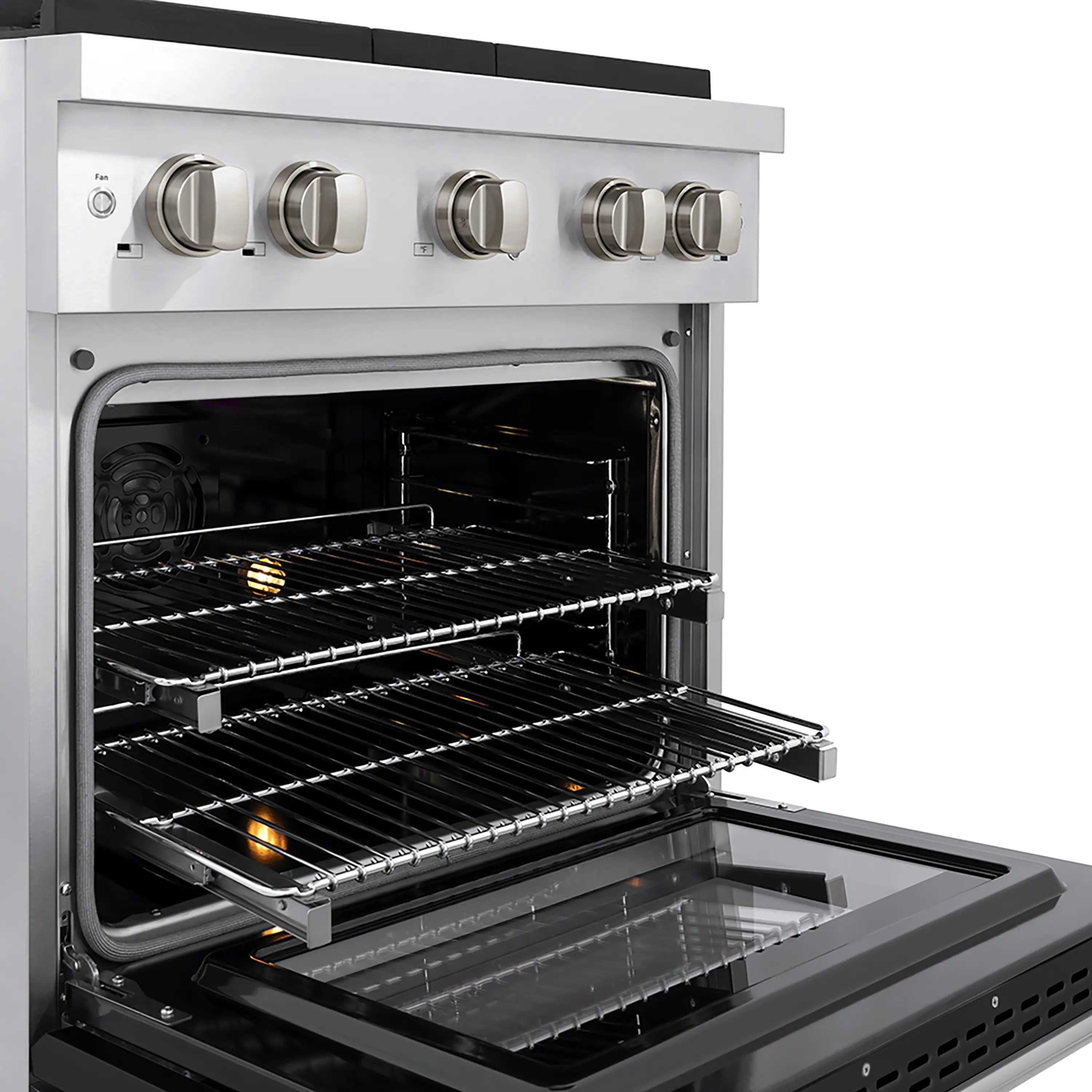 ZLINE 30-Inch 4.2 cu. ft. Paramount Dual Fuel Range with 4 Burner DuoPro™ Cooktop and Electric Convection Oven with Black Matte Door (PSDR-BLM-30) - Image 5