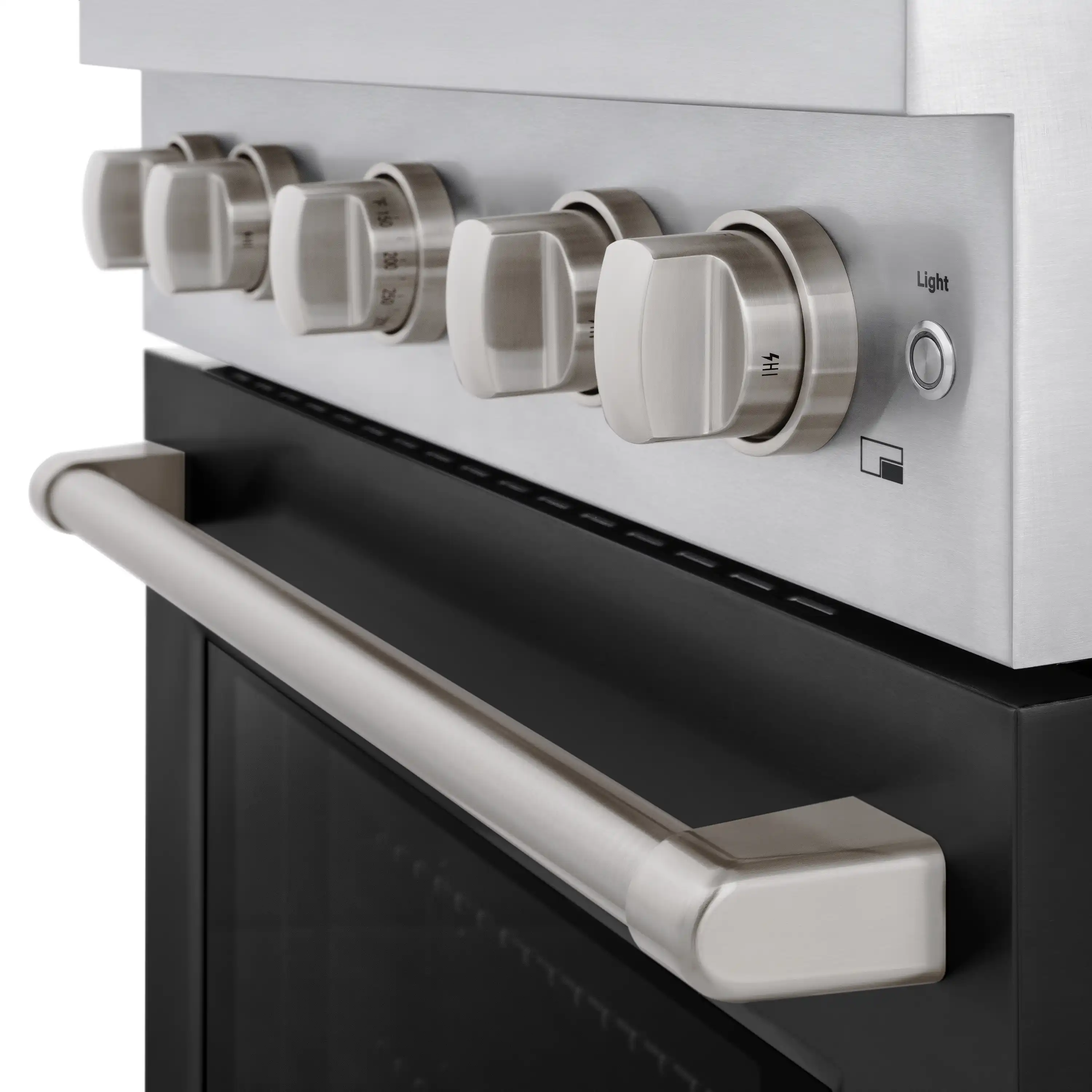 ZLINE 30-Inch 4.2 cu. ft. Paramount Dual Fuel Range with 4 Burner Gas Cooktop and Electric Convection Oven in Stainless Steel with Black Matte Door (SDR-BLM-30) - Image 8