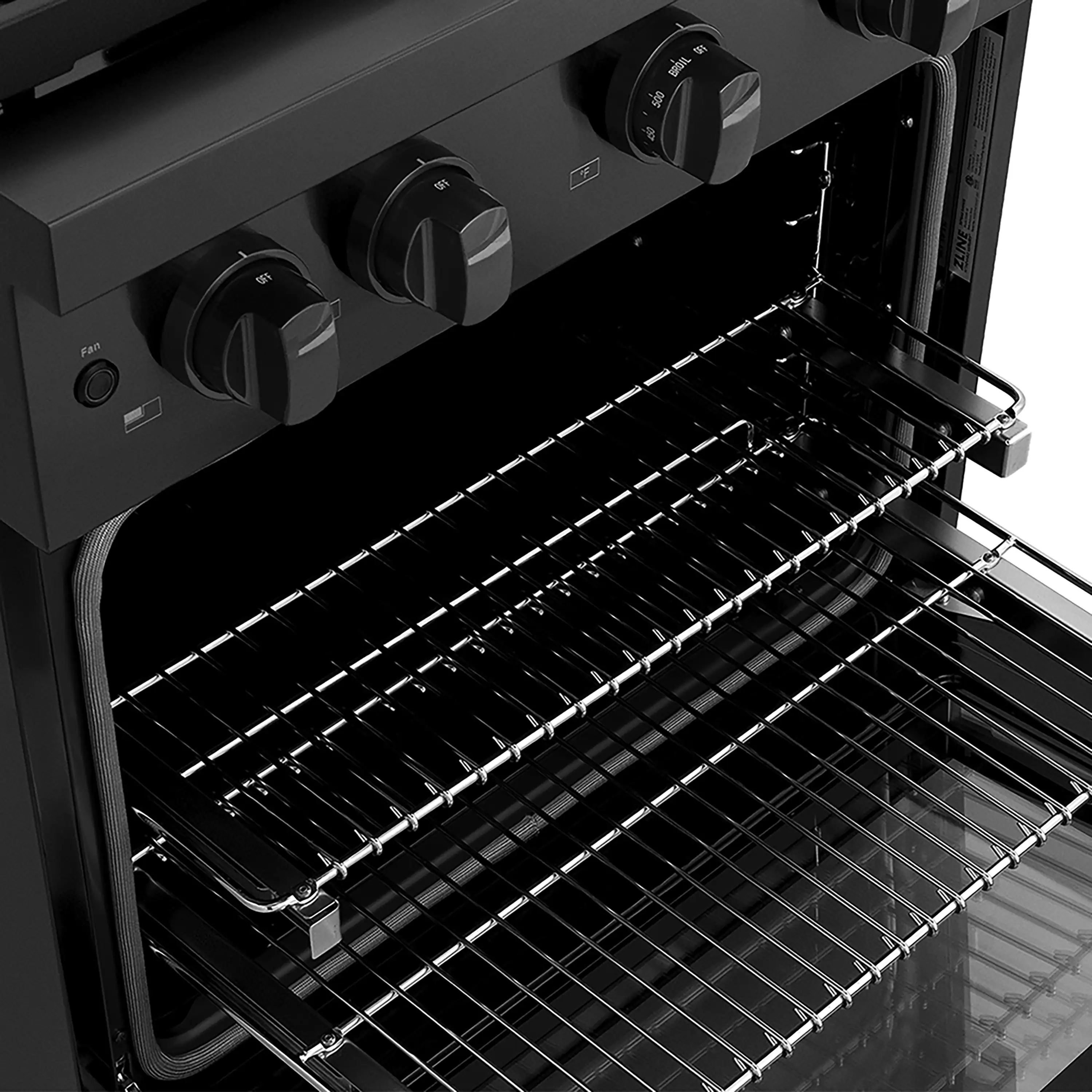 ZLINE 30-Inch 4.2 cu. ft. Paramount Gas Range with 4 Burner DuoPro™ Cooktop and Convection Gas Oven in Black Stainless Steel (PSGRB-30) - Image 13
