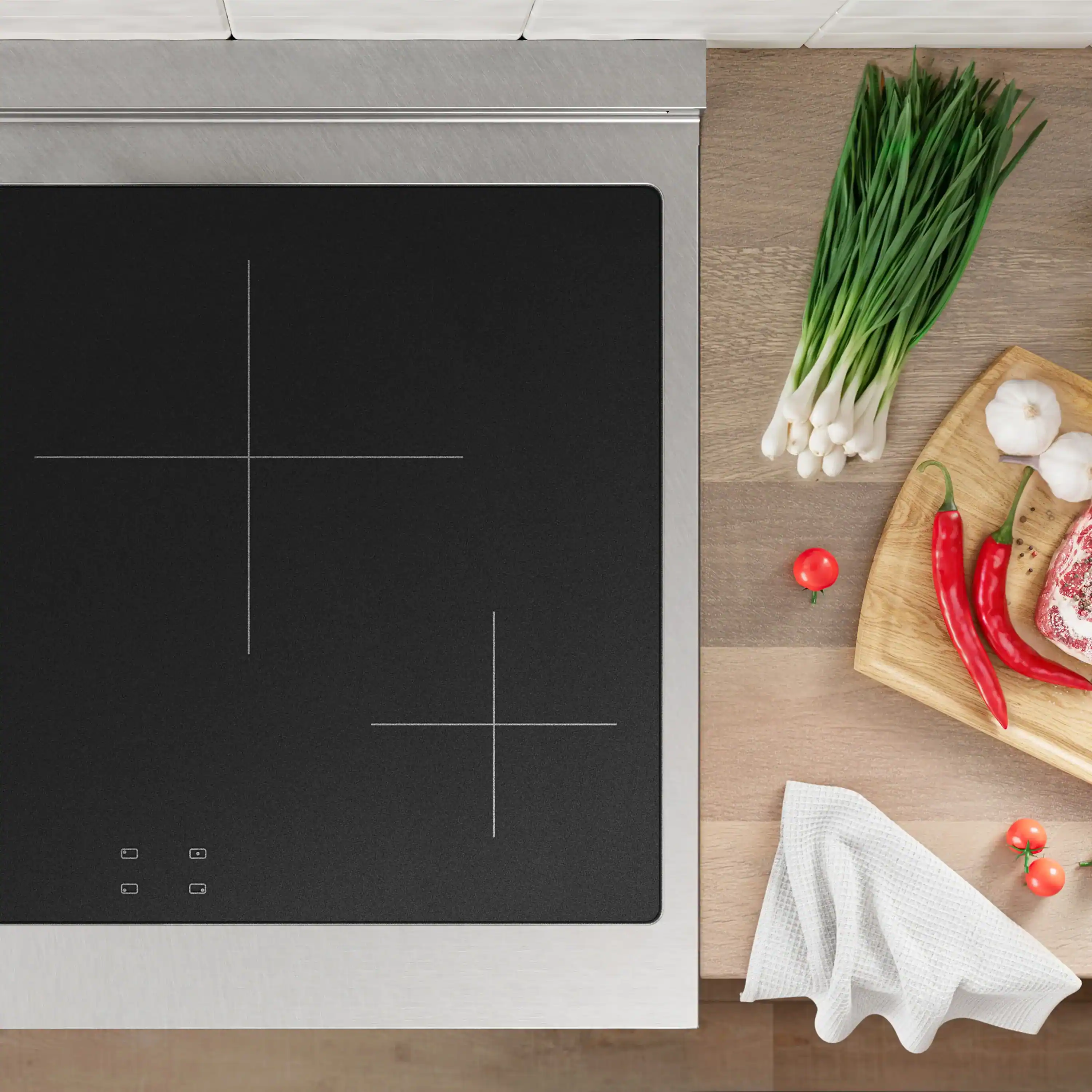 ZLINE 30-Inch, 4.2 Cu. Ft. Paramount Induction Range with 4 Element Cooktop and Electric Convection Oven in Satin Stainless Steel (SINRS-30) - Image 3