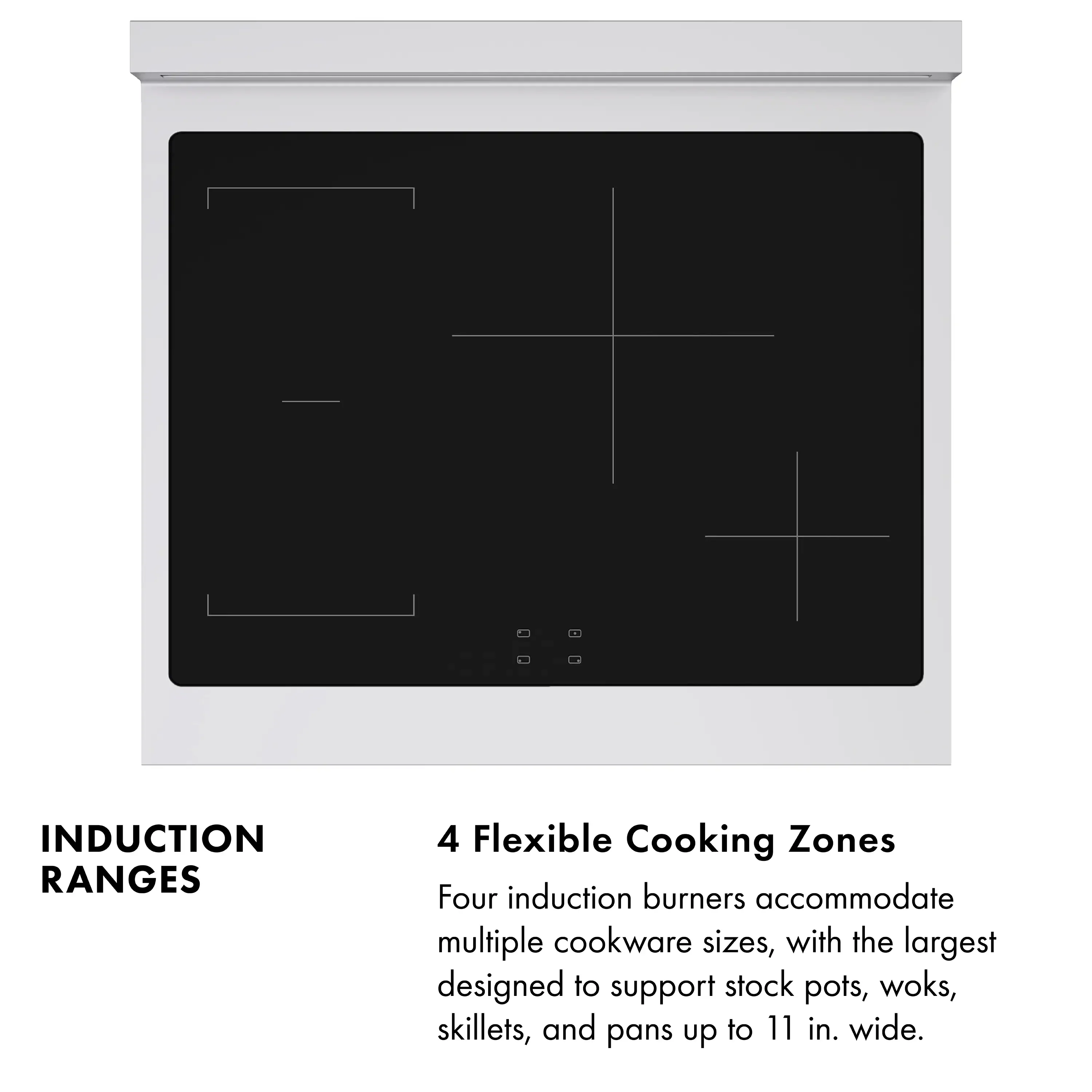 ZLINE 30-Inch, 4.2 Cu. Ft. Paramount Induction Range with 4 Element Cooktop and Electric Convection Oven in Stainless Steel with Champagne Bronze Accents (SINRZ-30-CB) - Image 8
