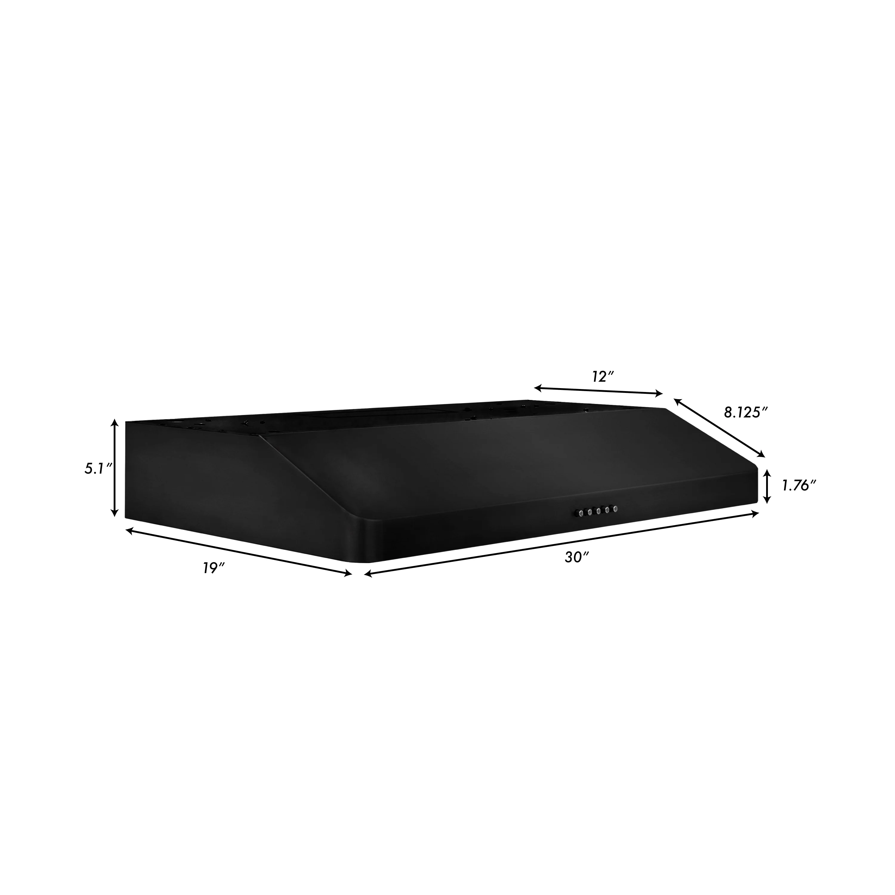 ZLINE 30-Inch 400 CFM Ducted Under Cabinet Range Hood in Black Stainless Steel (BS617-30) - Image 8