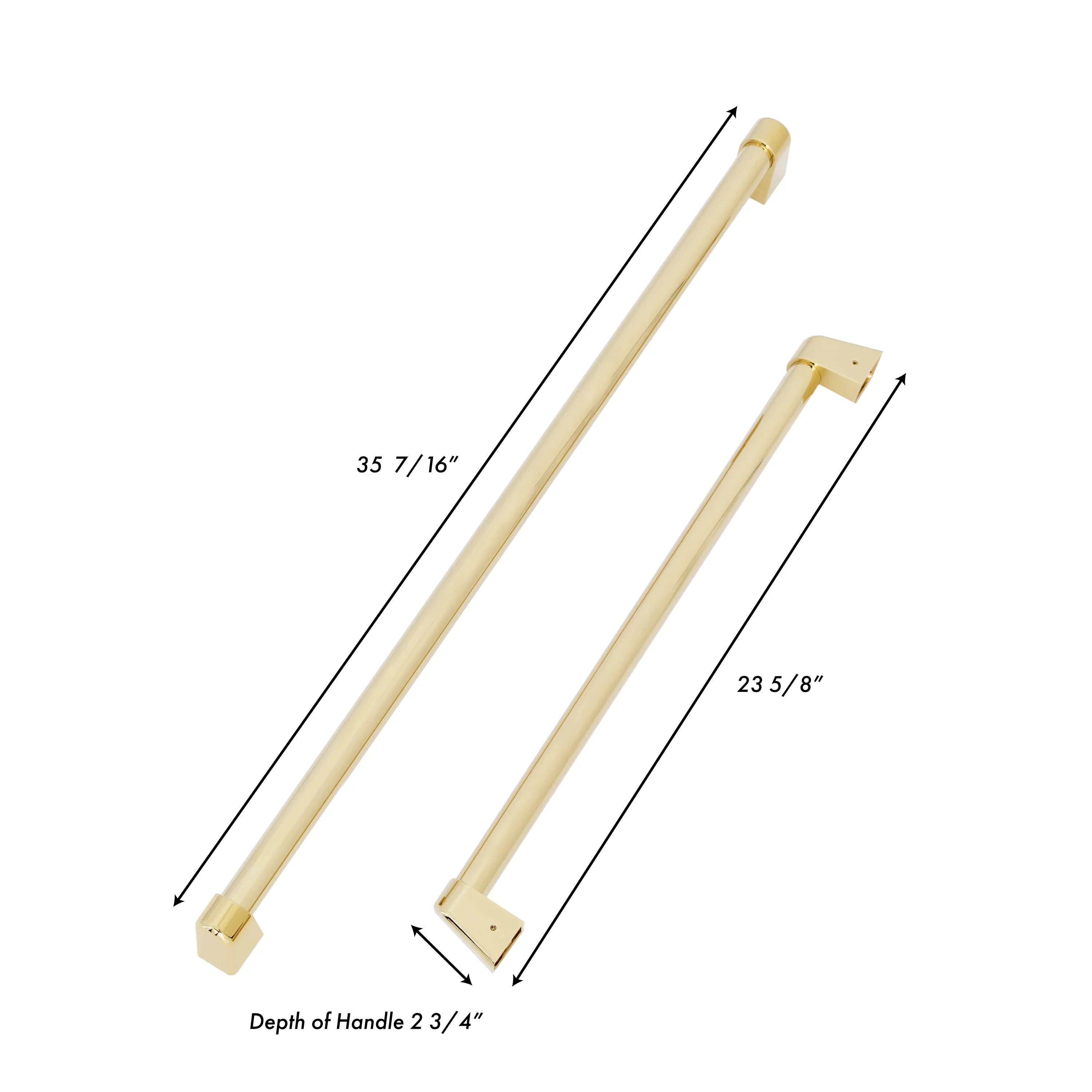ZLINE 30-Inch Autograph Edition Built-in Refrigerator Handle with Gold Accents for RBIV-30 (RBIVHZ-G-30) - Image 2