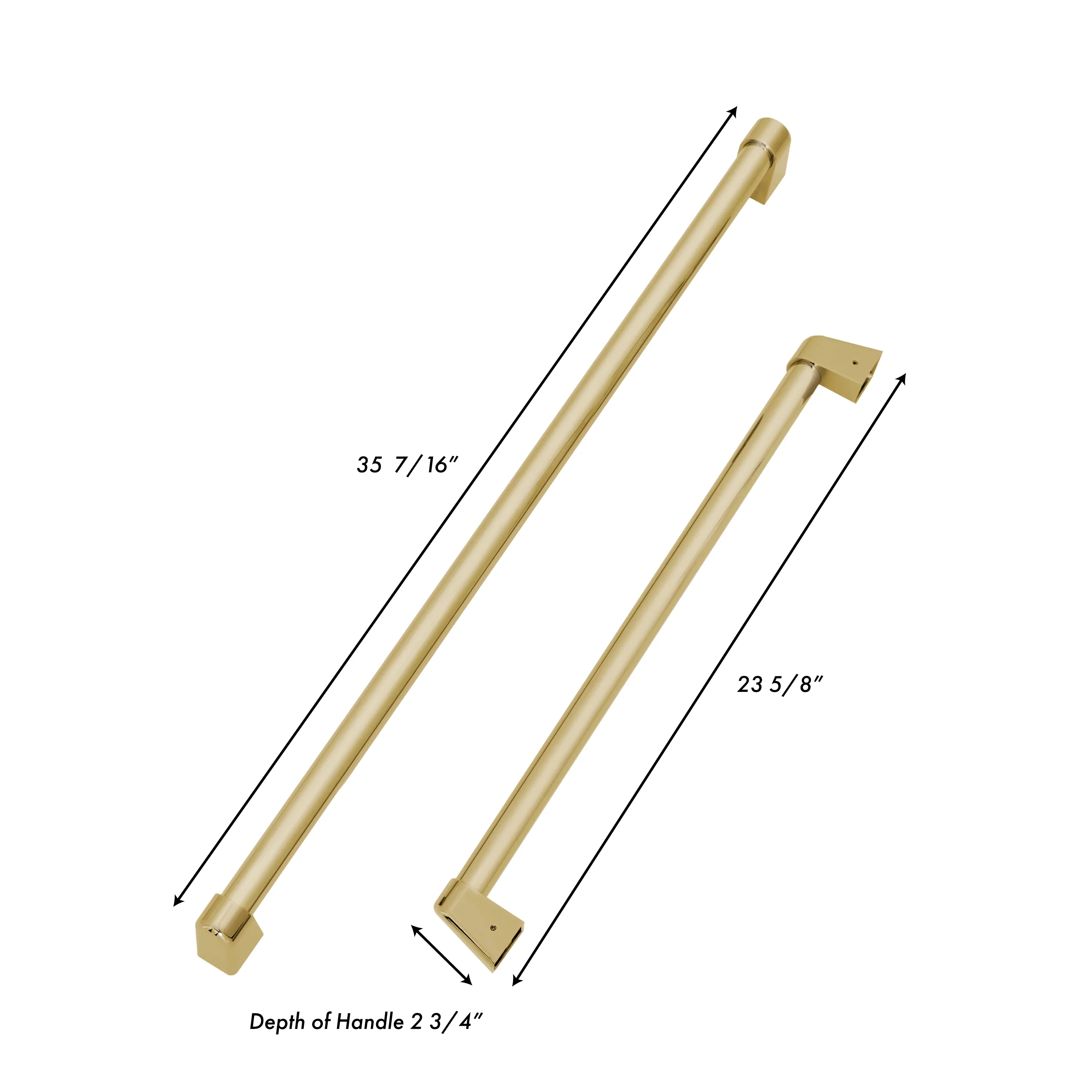 ZLINE 30-Inch Autograph Edition Built-in Refrigerator Handle with Champagne Bronze Accents for RBIV-30 (RBIVHZ-CB-30) - Image 2