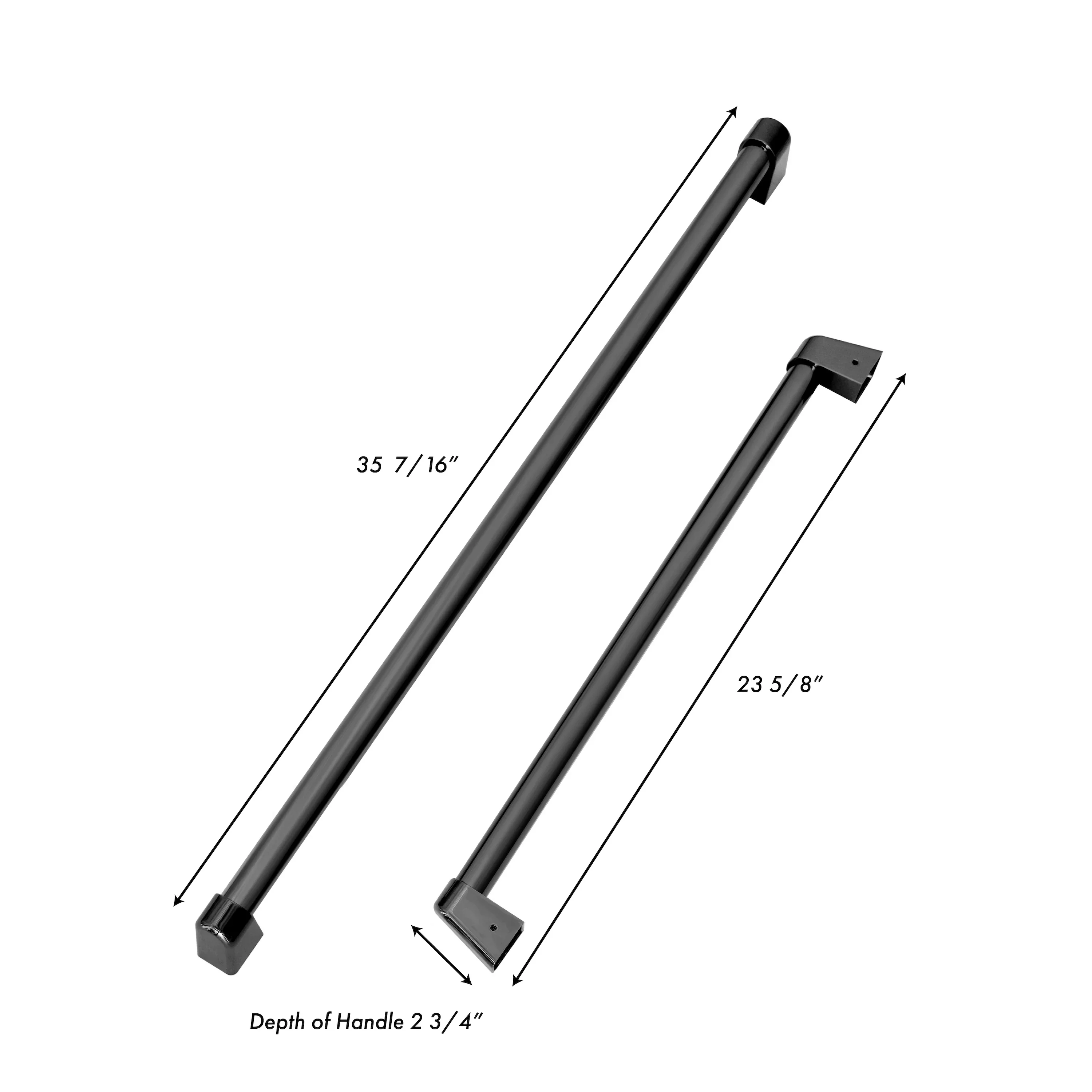 ZLINE 30-Inch Built-in Refrigerator Handle in Black Stainless Steel for ZLINE RBIV-30 (RBIVH-BS-30) - Image 2
