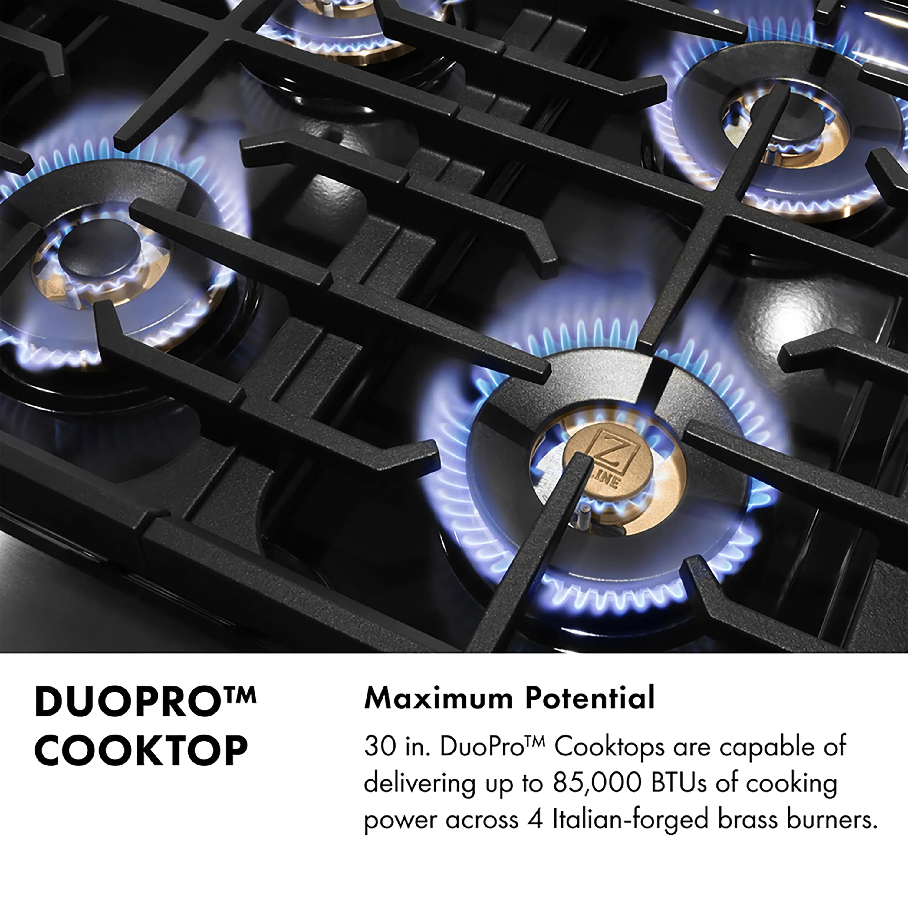 ZLINE 30-Inch Classic Gas Rangetop with 4 Burner DuoPro™ Cooktop in Stainless Steel (PCRT30) - Image 7
