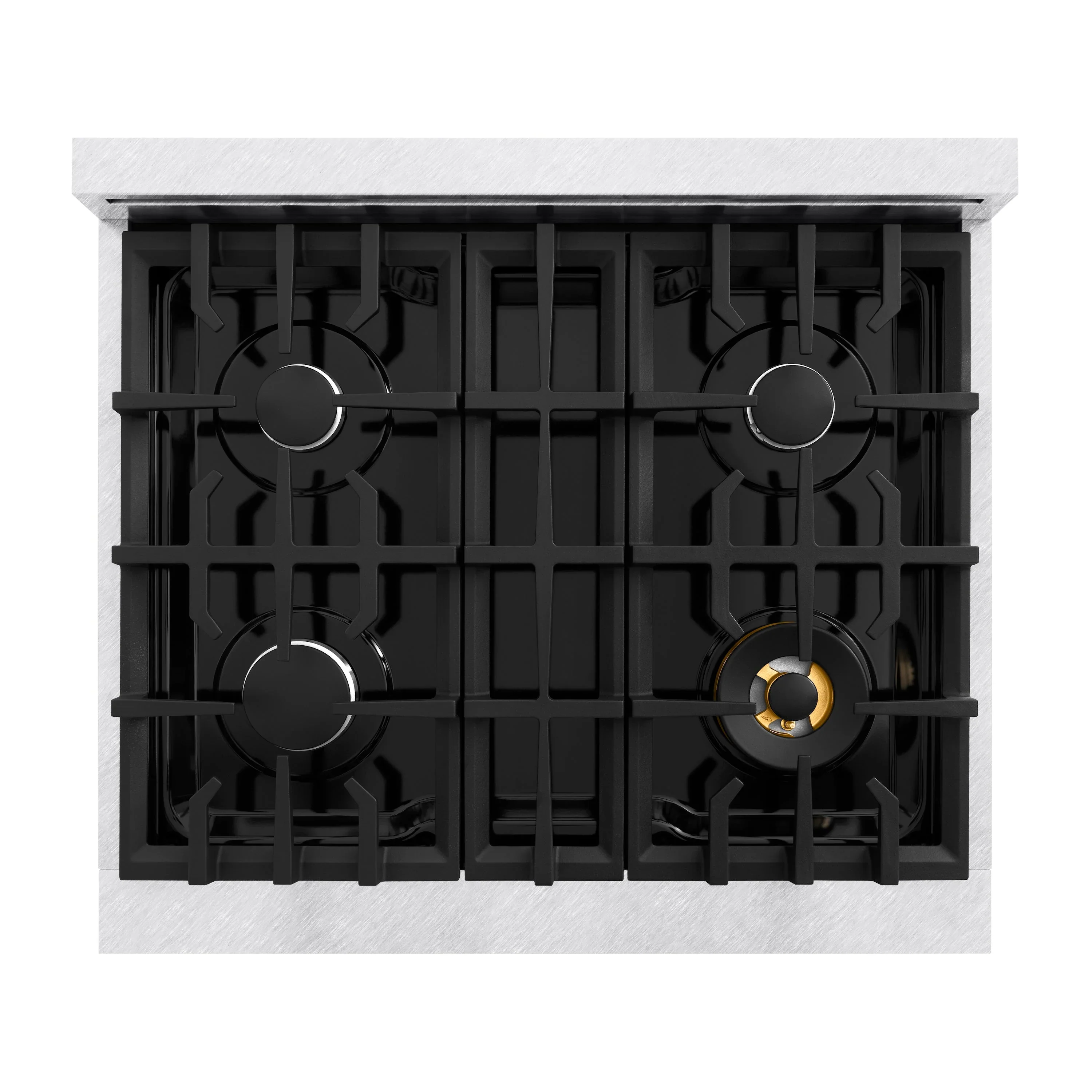 ZLINE 30-Inch Classic Series Gas Range with 4 Gas Burner Cooktop and 4.2 Cu. Ft. Gas Convection Oven  in Satin Stainless Steel with White Matte Door (CGRS-WM-30) - Image 8