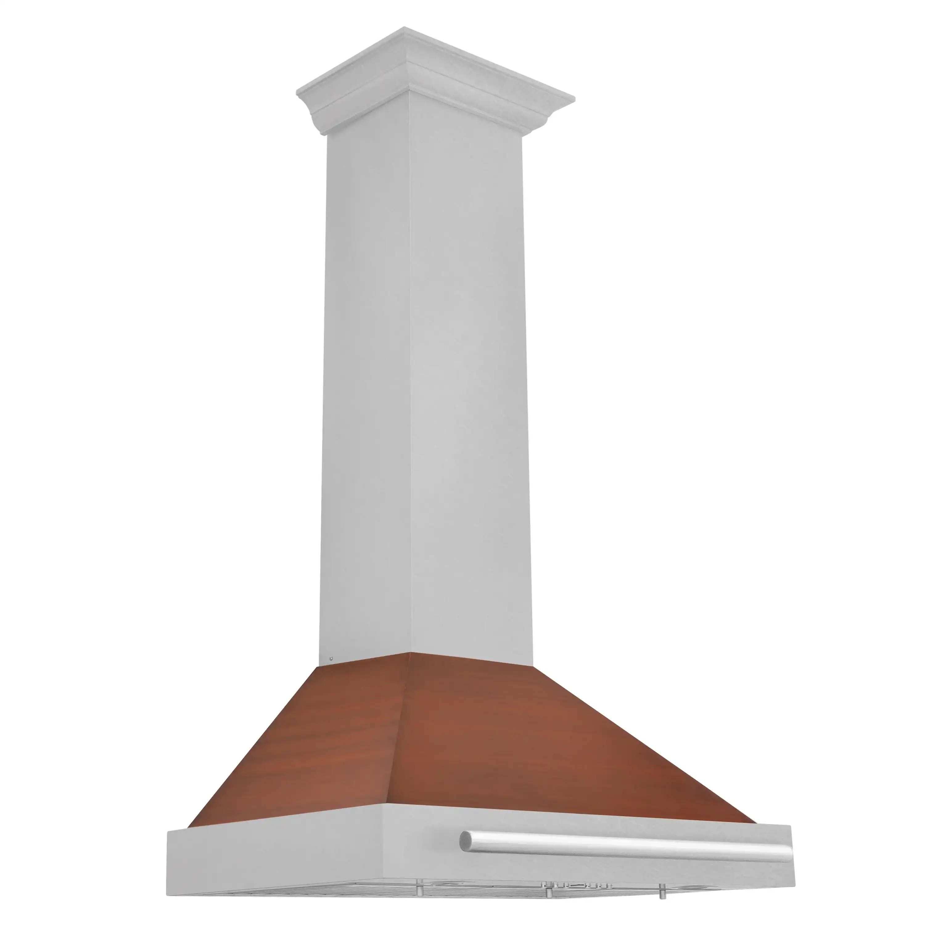 ZLINE 30-Inch Convertible Fingerprint Resistant Satin Stainless Steel Range Hood with Copper Shell and Stainless Steel Handle (KB4SNX-C-30) - Image 5
