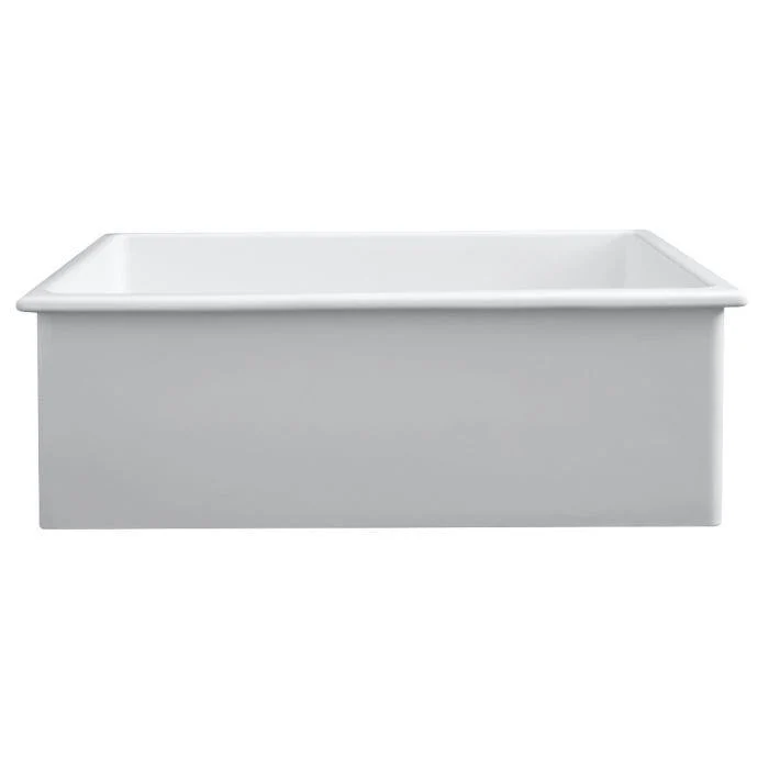 ZLINE 30-Inch Rome Dual Mount Single Bowl Fireclay Kitchen Sink with Bottom Grid in White Gloss (FRC5124-WH-30) - Image 3