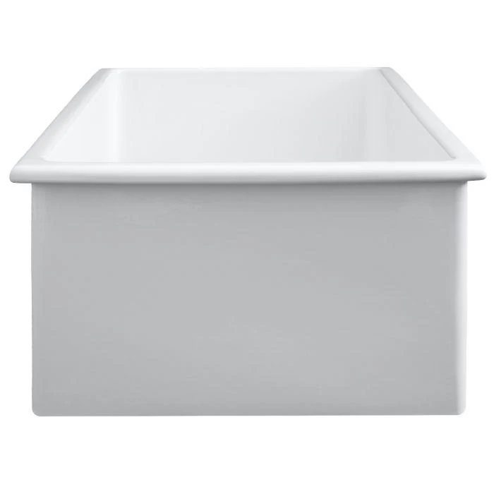 ZLINE 30-Inch Rome Dual Mount Single Bowl Fireclay Kitchen Sink with Bottom Grid in White Gloss (FRC5124-WH-30) - Image 4