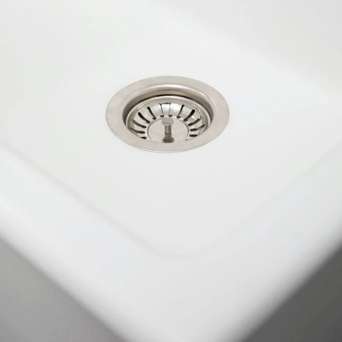 ZLINE 30-Inch Rome Dual Mount Single Bowl Fireclay Kitchen Sink with Bottom Grid in White Matte (FRC5124-WM-30) - Image 10