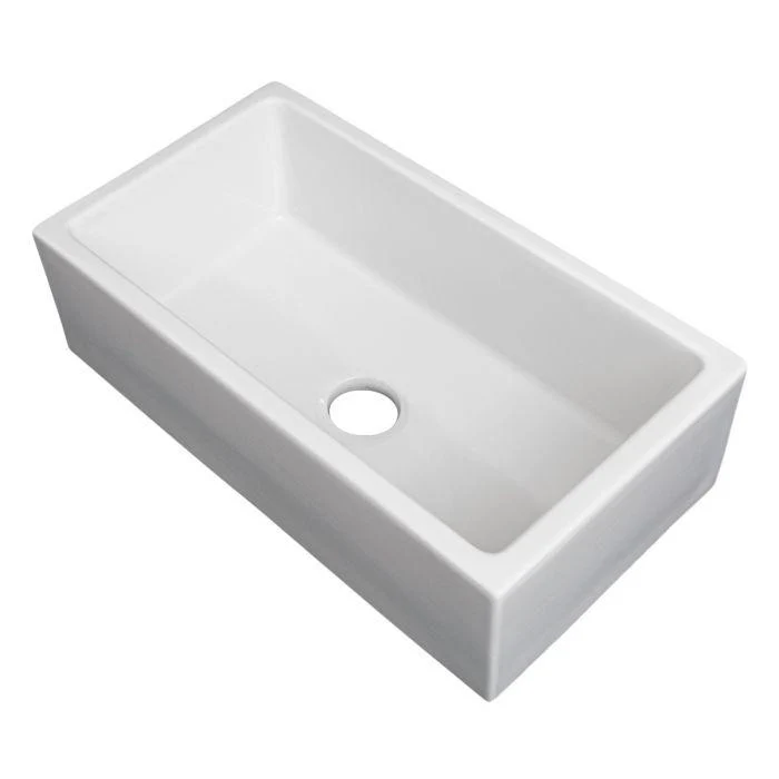 ZLINE 30-Inch Turin Farmhouse Apron Front Reversible Single Bowl Fireclay Kitchen Sink with Bottom Grid in White Gloss (FRC5117-WH-30) - Image 12
