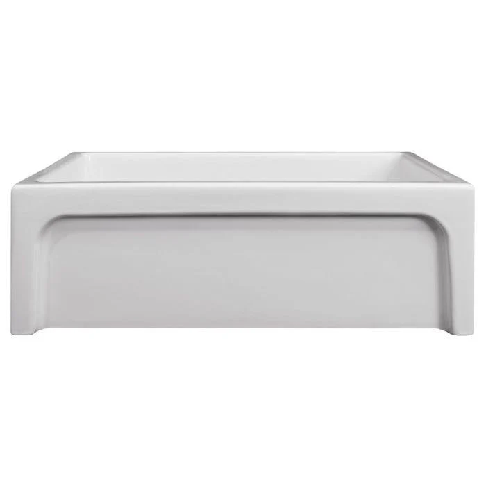 ZLINE 30-Inch Turin Farmhouse Apron Front Reversible Single Bowl Fireclay Kitchen Sink with Bottom Grid in White Gloss (FRC5117-WH-30) - Image 13