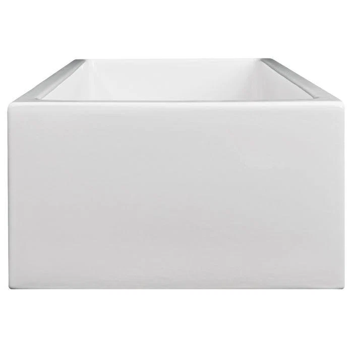ZLINE 30-Inch Turin Farmhouse Apron Front Reversible Single Bowl Fireclay Kitchen Sink with Bottom Grid in White Gloss (FRC5117-WH-30) - Image 17