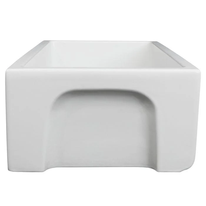 ZLINE 30-Inch Venice Farmhouse Apron Front Reversible Single Bowl Fireclay Kitchen Sink with Bottom Grid in White Matte (FRC5119-WM-30) - Image 13