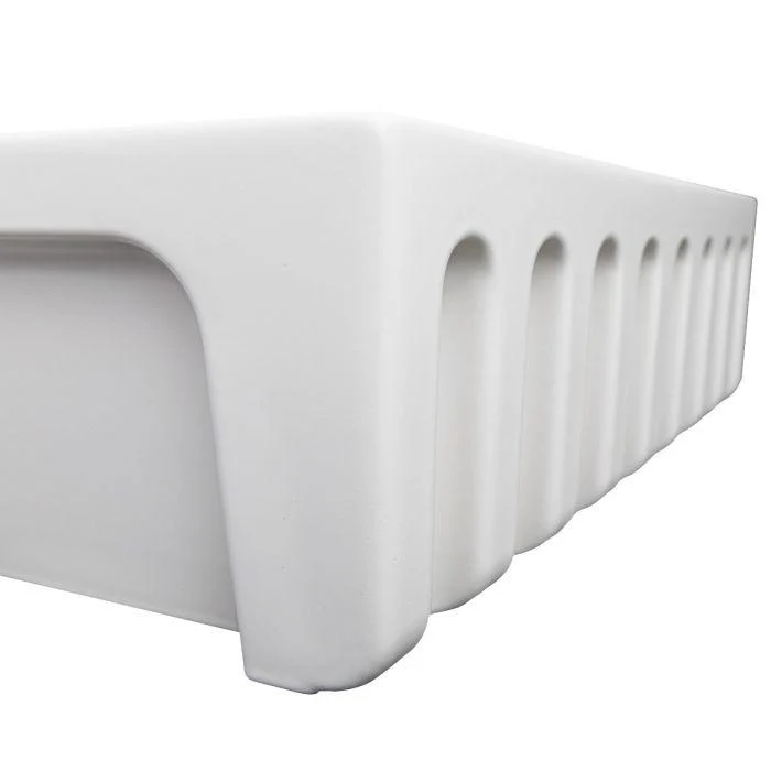 ZLINE 30-Inch Venice Farmhouse Apron Front Reversible Single Bowl Fireclay Kitchen Sink with Bottom Grid in White Matte (FRC5119-WM-30) - Image 15