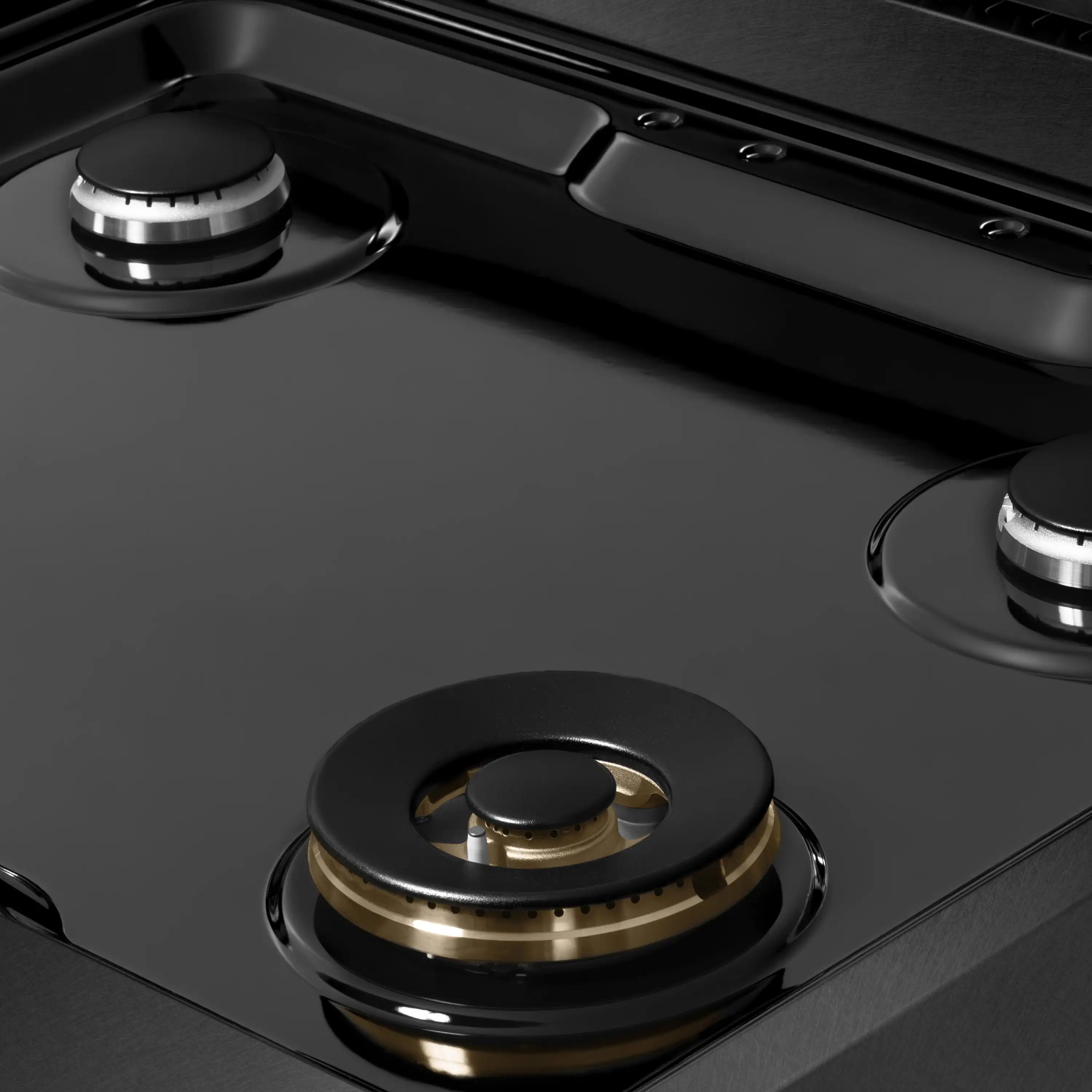 ZLINE 30-Inch Paramount Gas Rangetop with 4 Burners and Porcelain Cooktop in Black Satin Stainless Steel (SRTBS-30) - Image 5