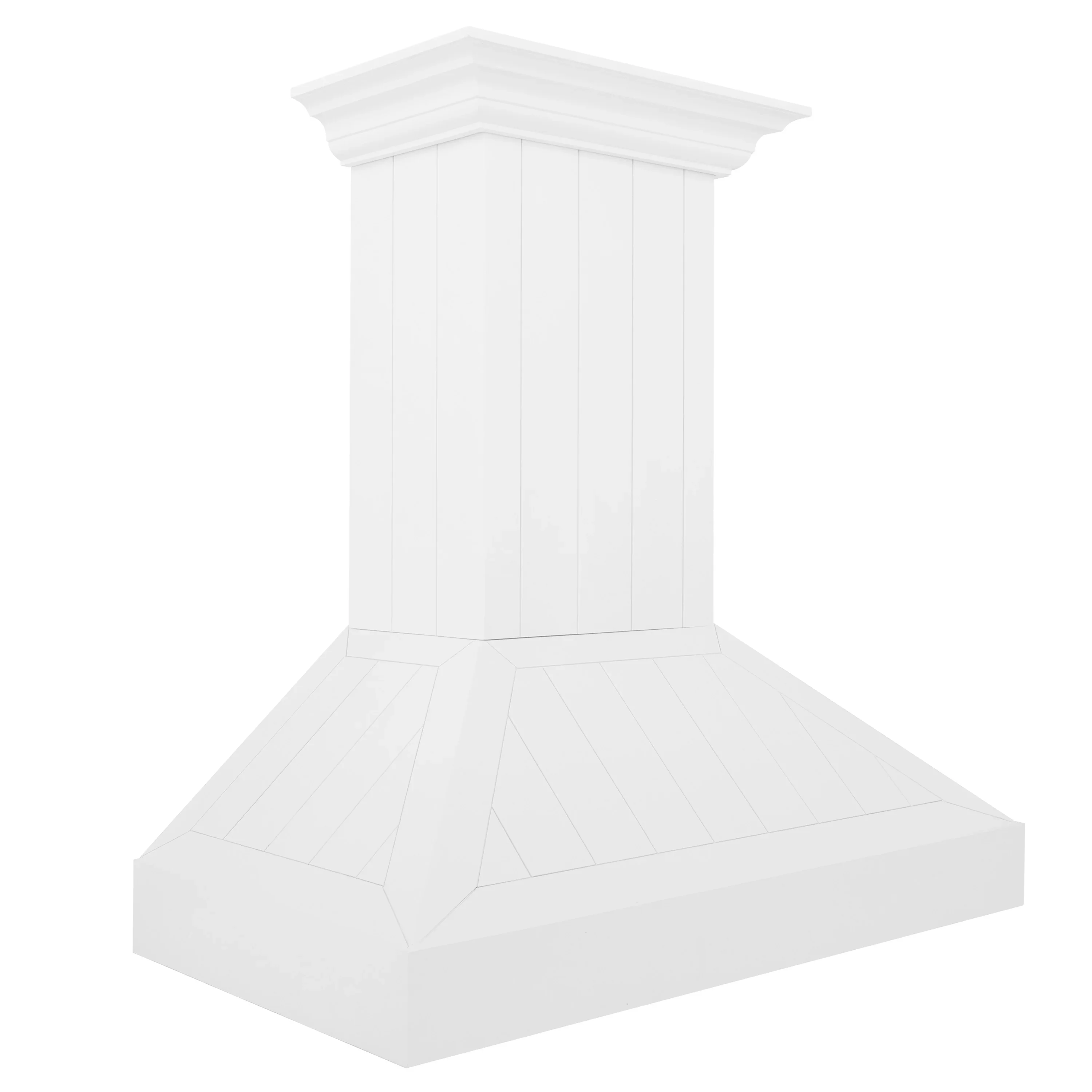 ZLINE 30-Inch Wooden Wall Mount Range Hood with 400 CFM Motor in Shiplap Bright White Finish (KPWW-30) - Image 7