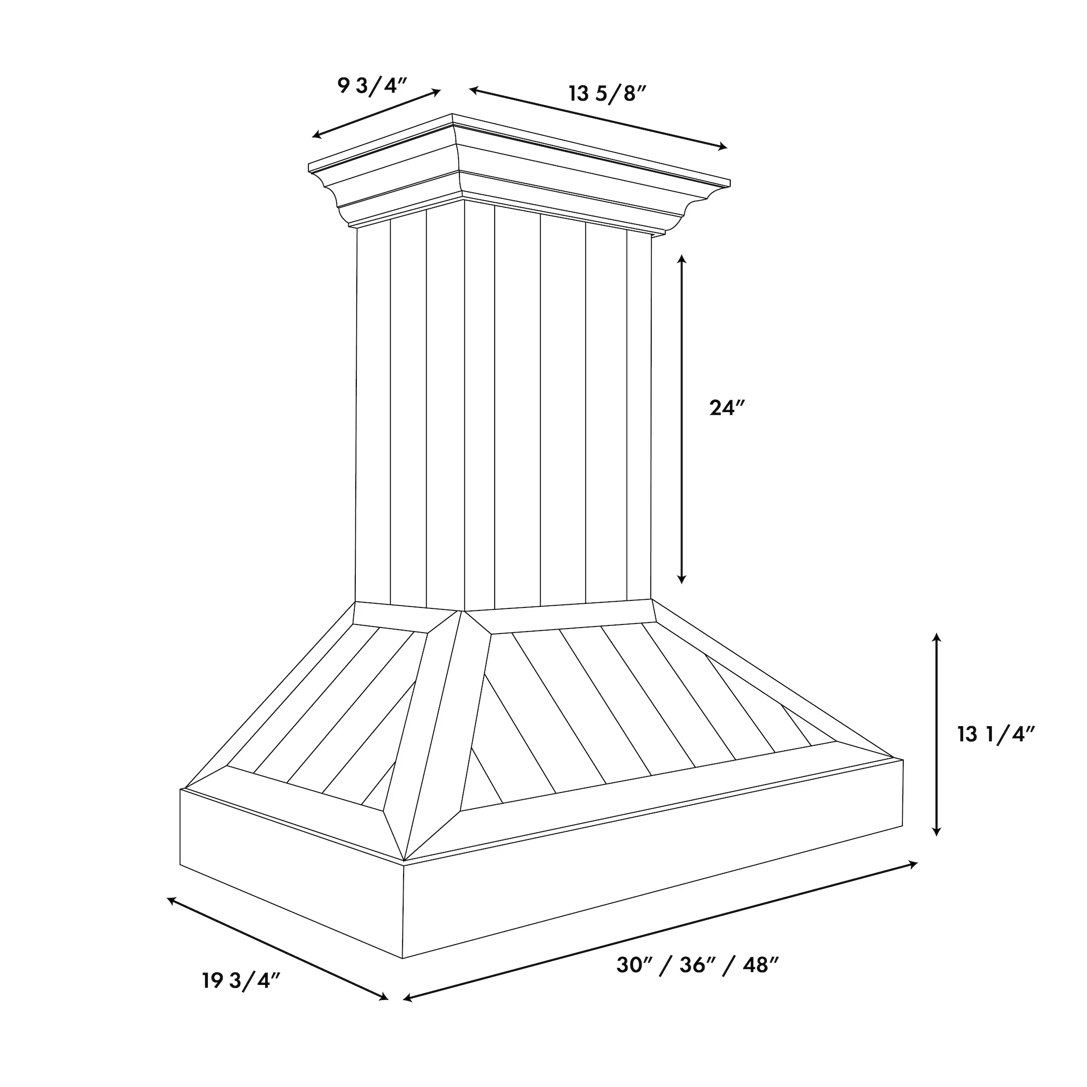 ZLINE 30-Inch Wooden Wall Mount Range Hood with 400 CFM Motor in Shiplap Bright White Finish (KPWW-30) - Image 9