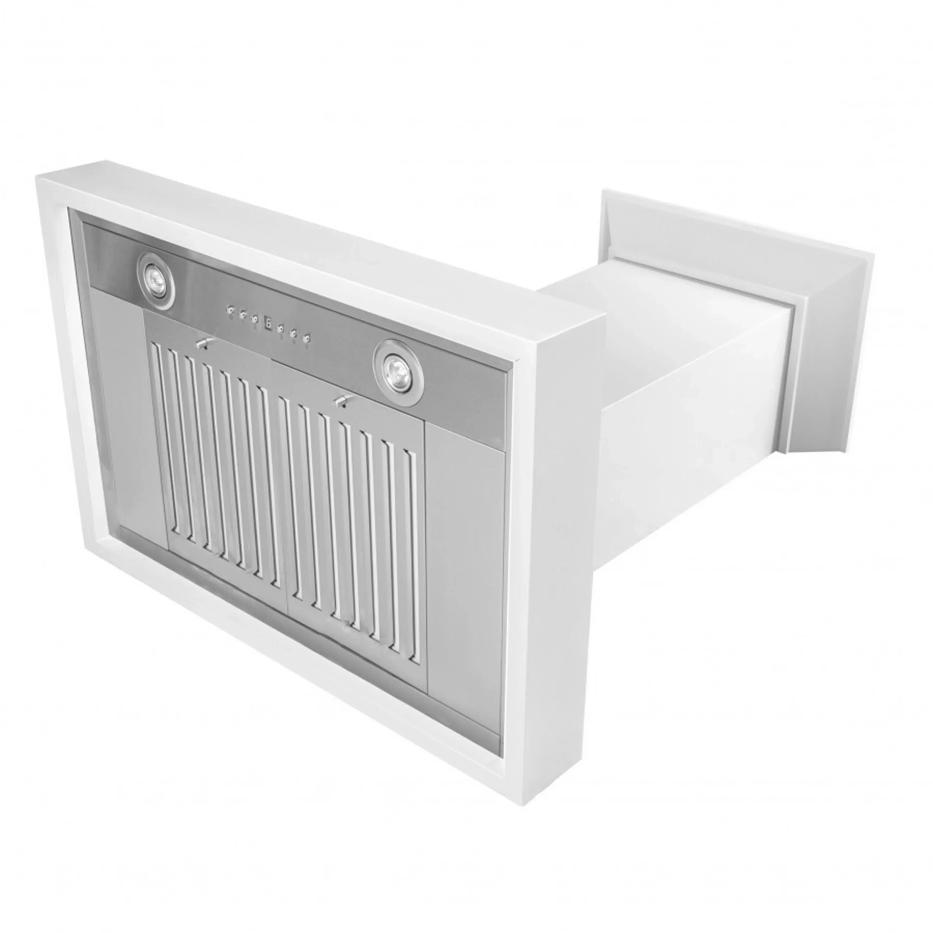 ZLINE 30-Inch Wooden Wall Mount Range Hood with 400 CFM Motor in Smooth Bright White Finish (KBWW-30) - Image 5