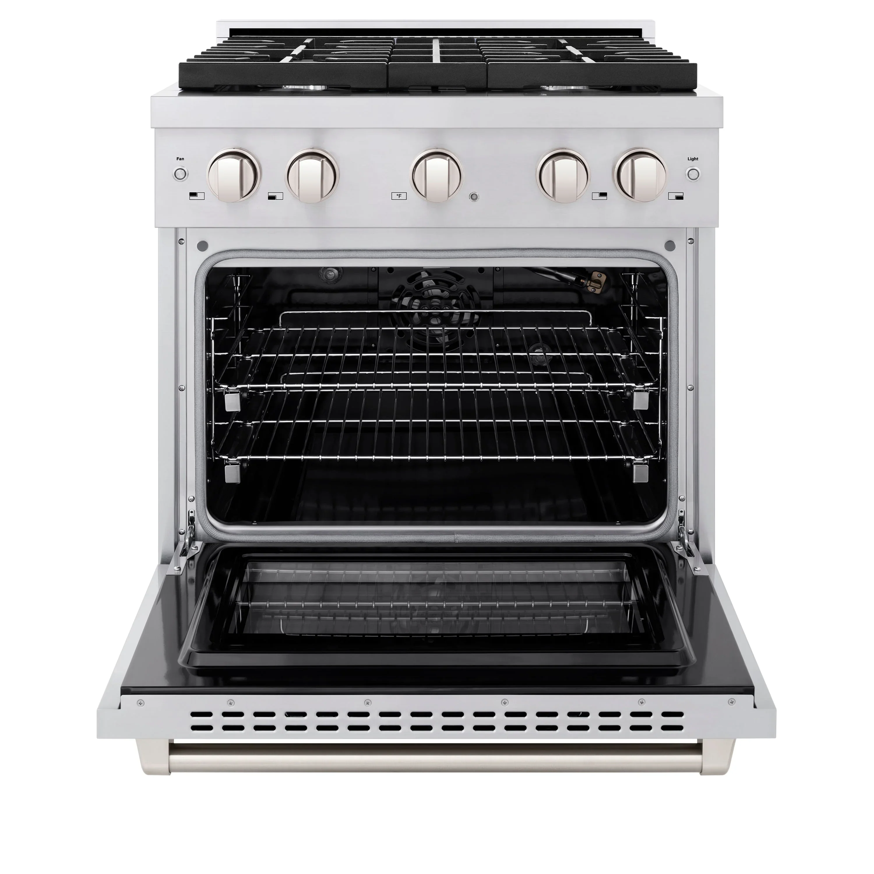 ZLINE Appliance Package - 30-Inch Stainless Steel Gas Range, Modern Over The Range Microwave and Tall Tub Dishwasher (3KP-SGROTR30-DWV) - Image 10