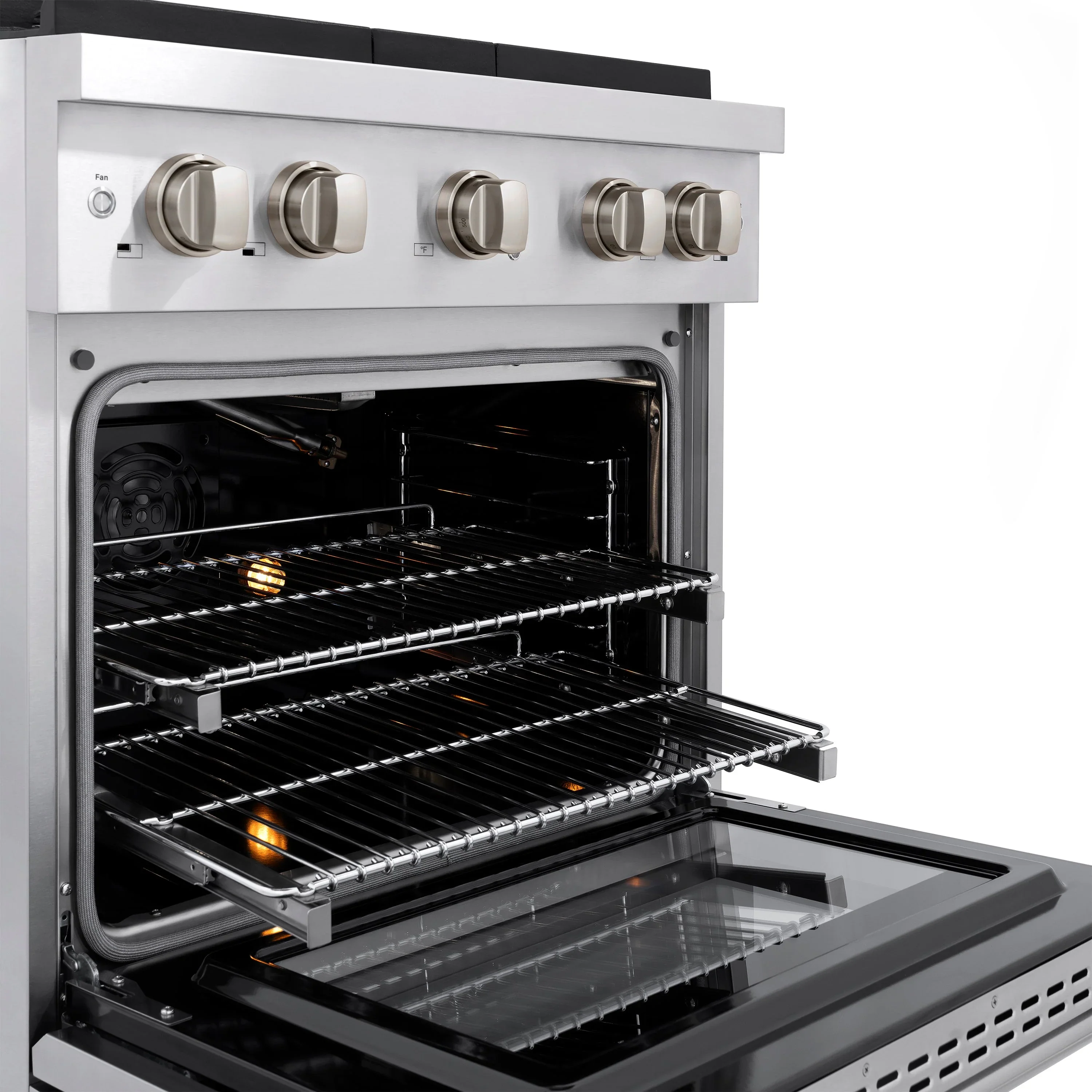 ZLINE Appliance Package - 30-Inch Stainless Steel Gas Range, Modern Over The Range Microwave and Tall Tub Dishwasher (3KP-SGROTR30-DWV) - Image 11