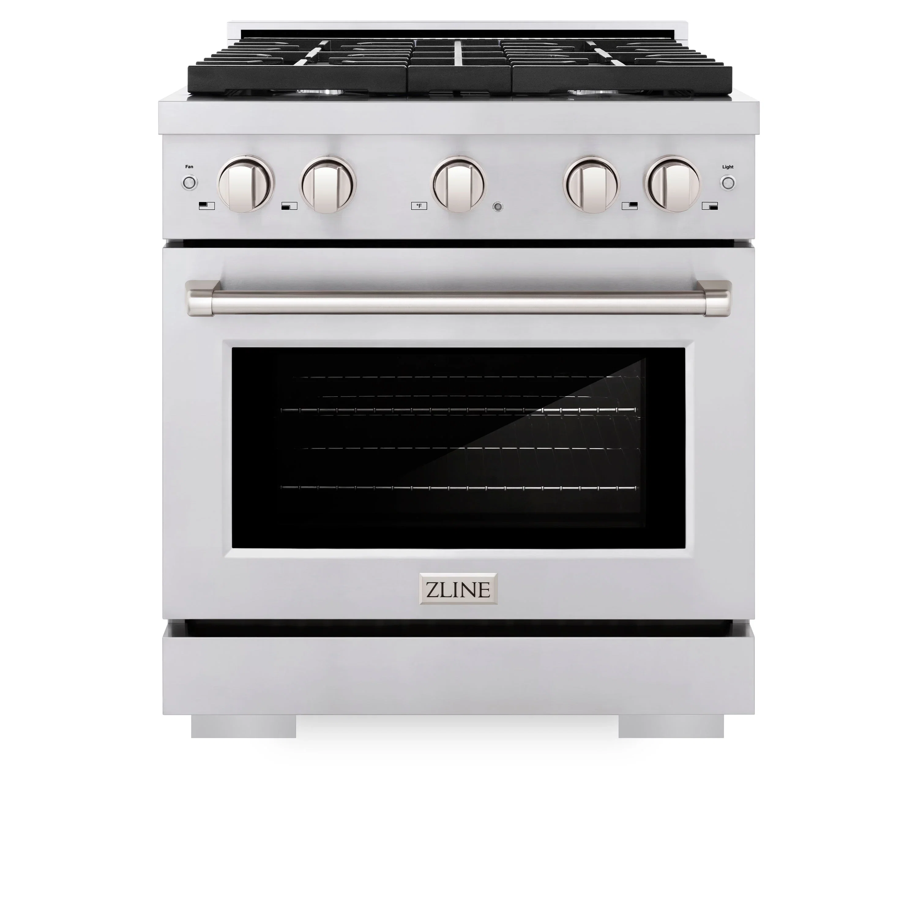 ZLINE Appliance Package - 30-Inch Stainless Steel Gas Range, Modern Over The Range Microwave and Tall Tub Dishwasher (3KP-SGROTR30-DWV) - Image 2