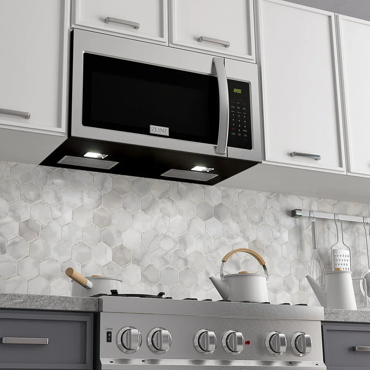ZLINE Appliance Package - 30-Inch Stainless Steel Gas Range, Modern Over The Range Microwave and Tall Tub Dishwasher (3KP-SGROTR30-DWV) - Image 28