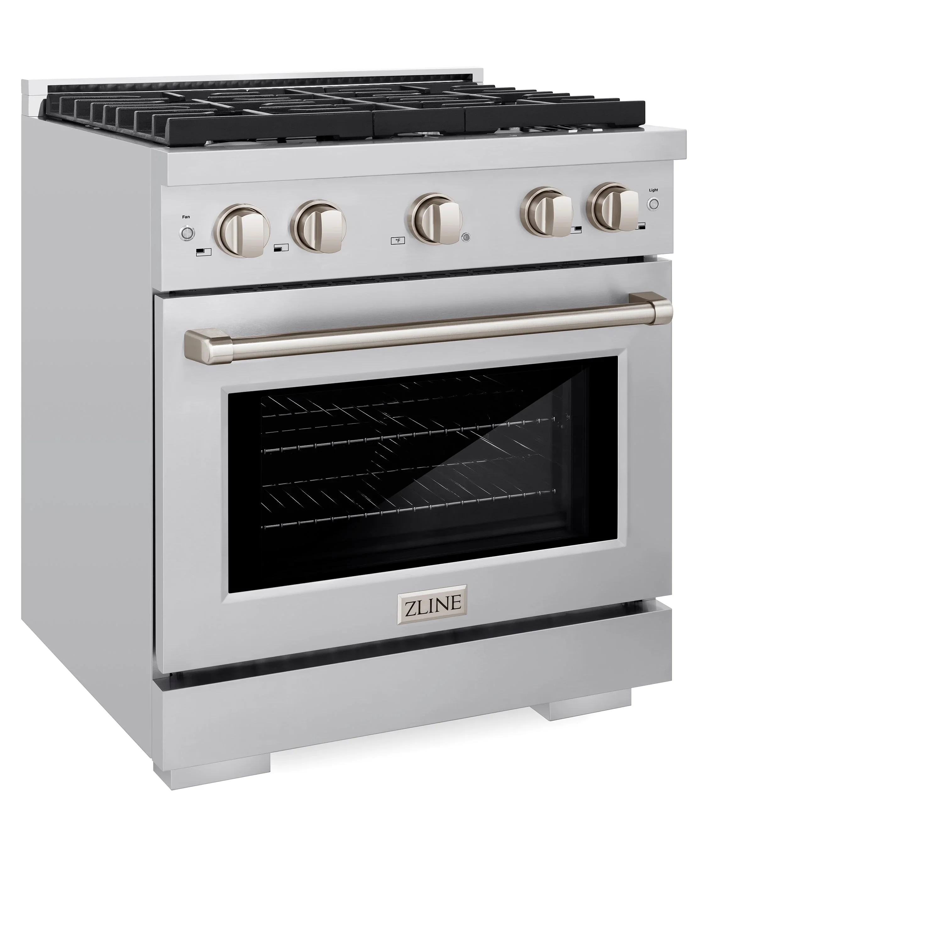 ZLINE Appliance Package - 30-Inch Stainless Steel Gas Range, Modern Over The Range Microwave and Tall Tub Dishwasher (3KP-SGROTR30-DWV) - Image 8