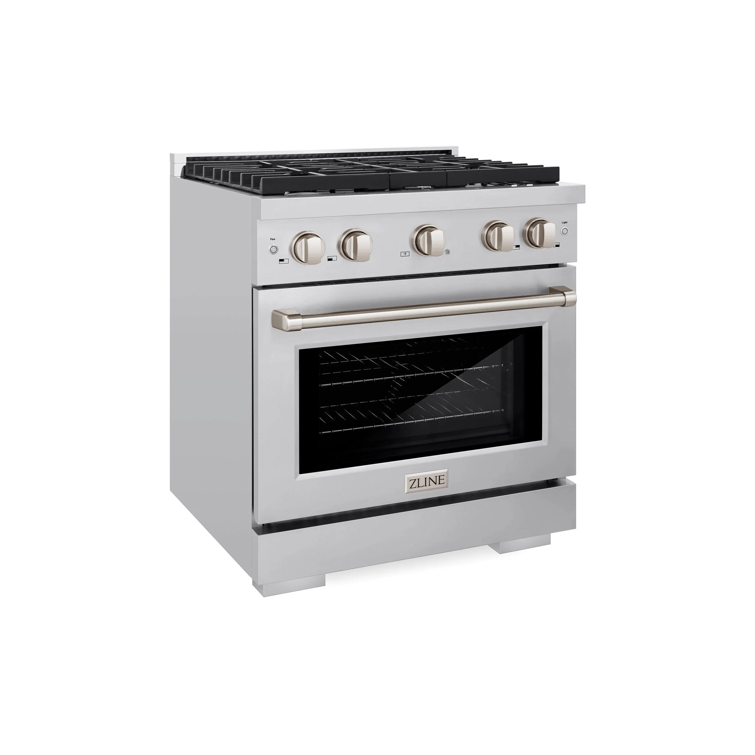 ZLINE Appliance Package - 30-Inch Stainless Steel Gas Range, Modern Over The Range Microwave and Tall Tub Dishwasher (3KP-SGROTR30-DWV) - Image 9