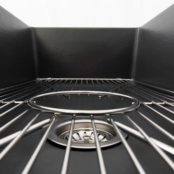 ZLINE 33-Inch Venice Farmhouse Apron Front Single Bowl Reversible Fireclay Kitchen Sink with Bottom Grid in Charcoal (FRC5131-CL-33) - Image 10