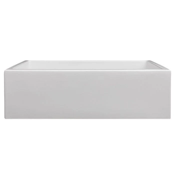 ZLINE 33-Inch Venice Farmhouse Apron Front Single Bowl Reversible Fireclay Kitchen Sink with Bottom Grid in White Gloss (FRC5131-WH-33) - Image 10