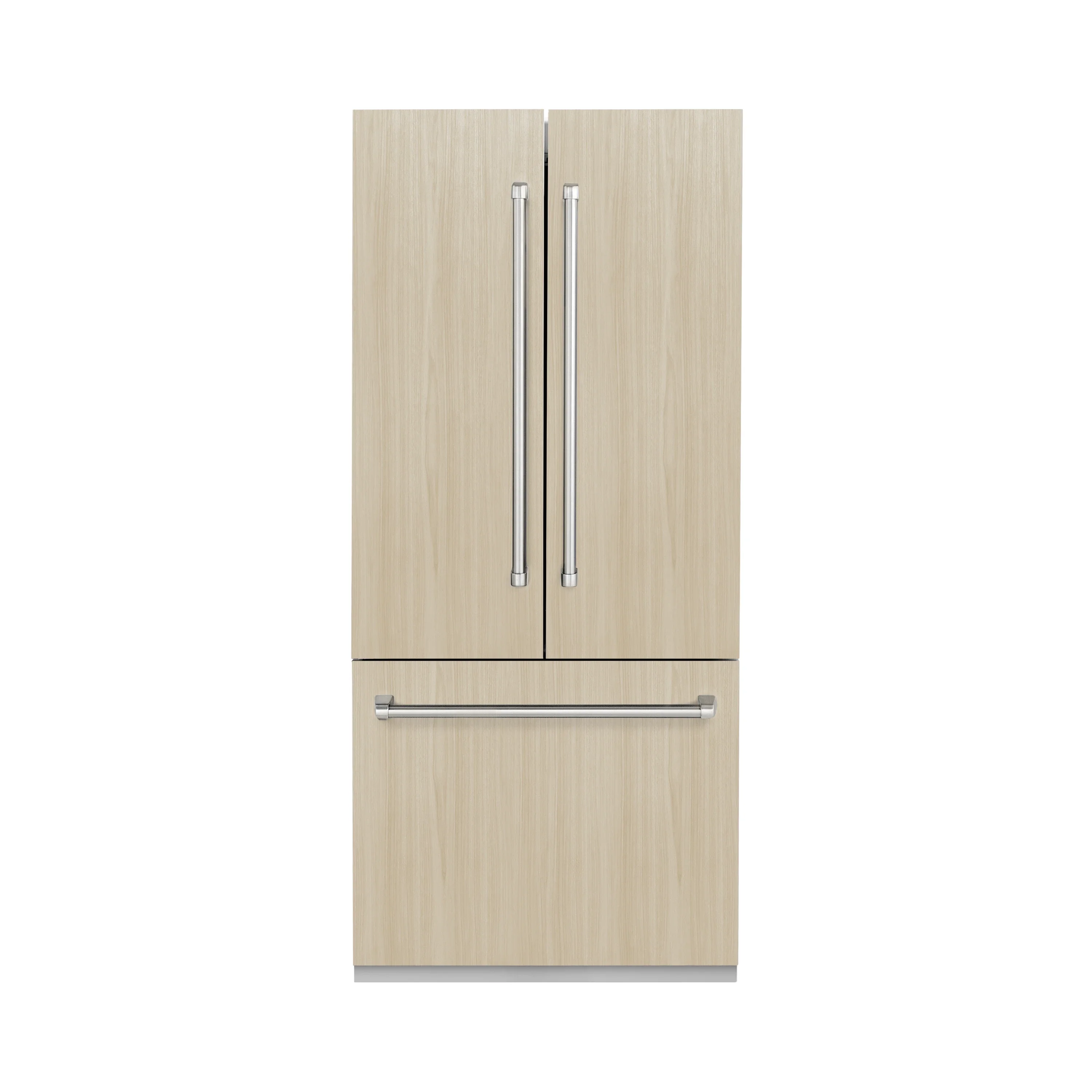 ZLINE 36-Inch 19.6 Cu. Ft. French Door Built-In Bottom Freezer Refrigerator with Water Dispenser and Ice Maker with Graphite Gray Interior in Panel Ready (GRBIV-36) - Image 5
