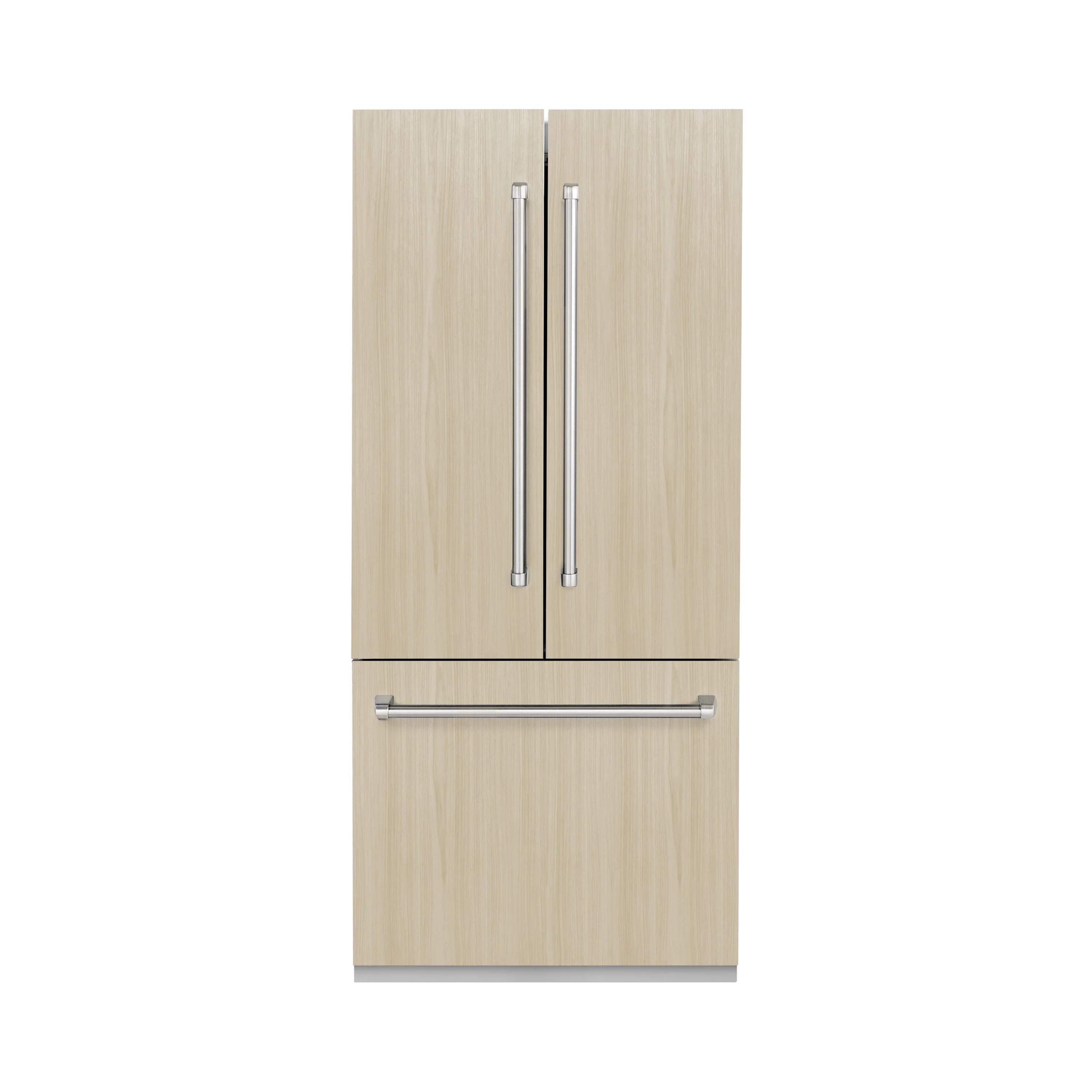 ZLINE 36-Inch 19.6 cu. ft. Panel Ready French Door Built-In Bottom Freezer Refrigerator with Water Dispenser and Ice Maker with Stainless Steel Interior (SRBIV-36) - Image 5