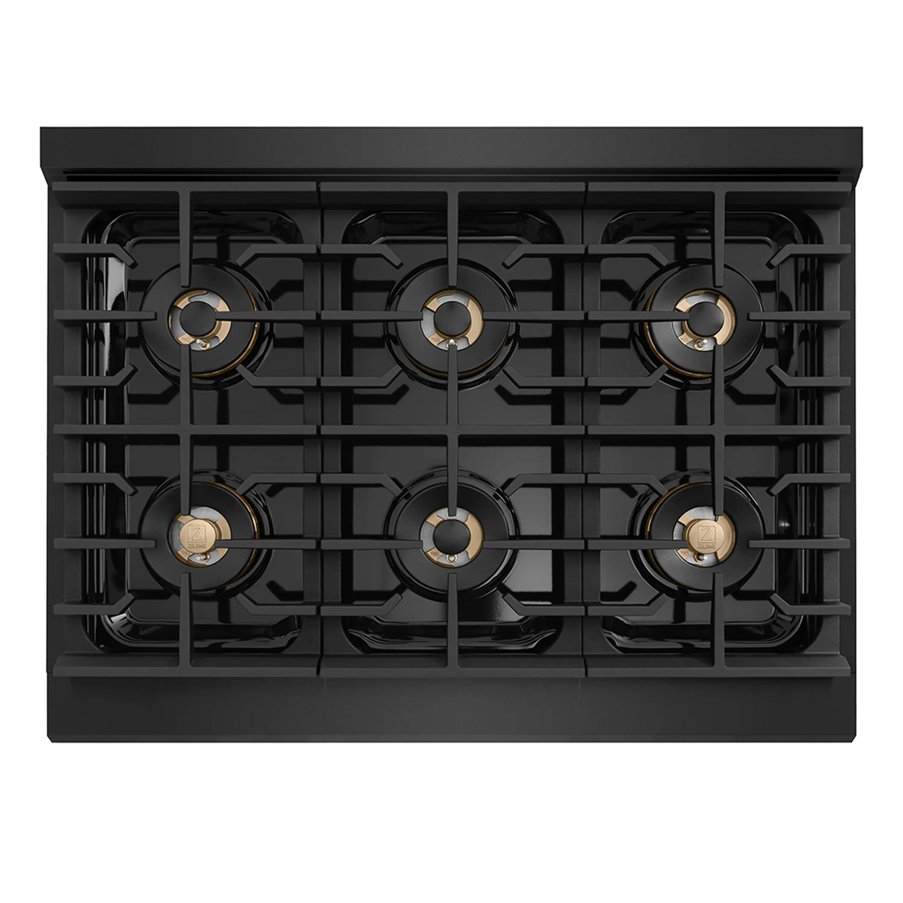 ZLINE 36-Inch 5.2 cu. ft. Paramount Dual Fuel Range with 6 Burner DuoPro™ Cooktop and Electric Convection Oven in Black Stainless Steel (PSDRB-36) - Image 4