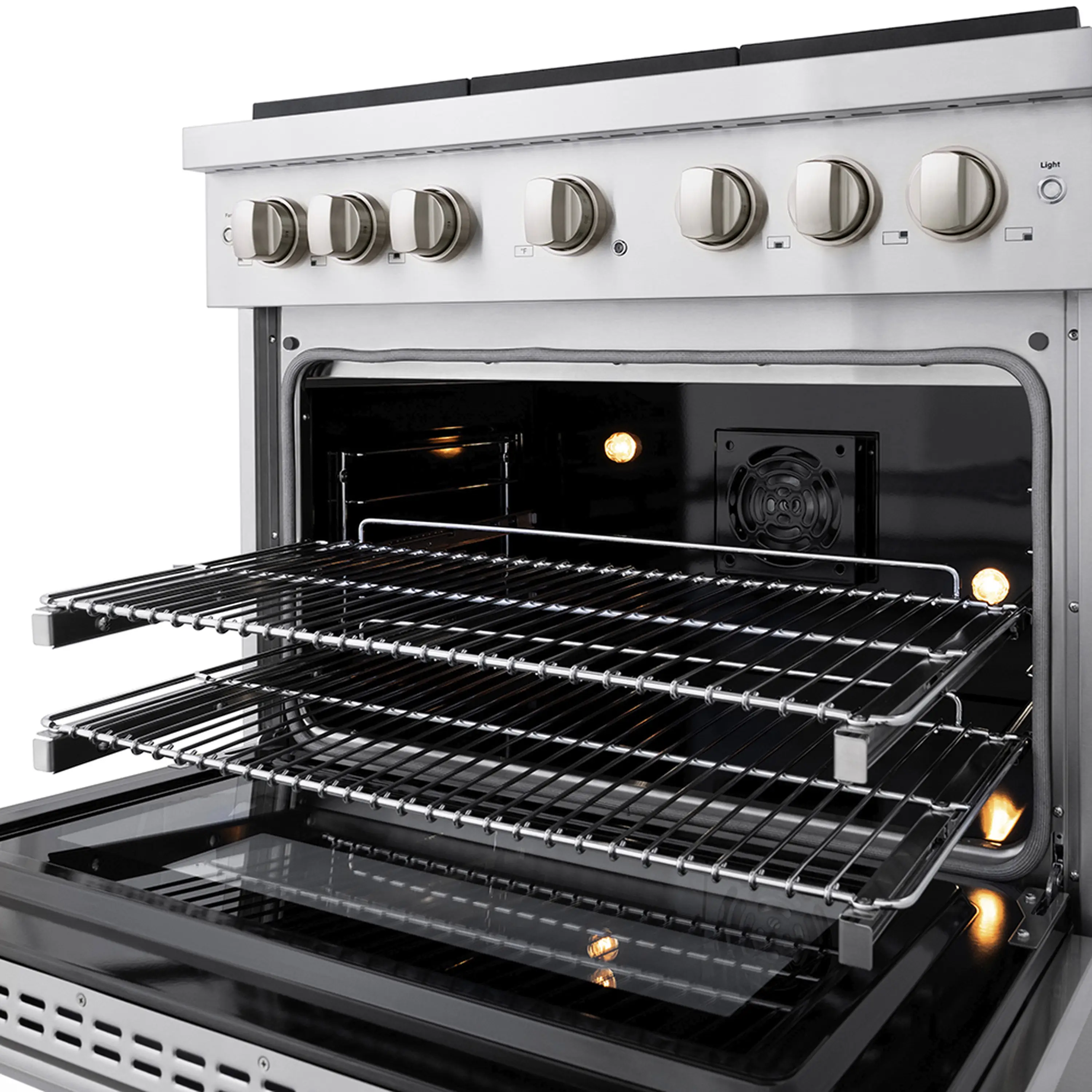 ZLINE 36-Inch 5.2 cu. ft. Paramount Dual Fuel Range with 6 Burner DuoPro™ Cooktop and Electric Convection Oven in Stainless Steel (PSDR36) - Image 6
