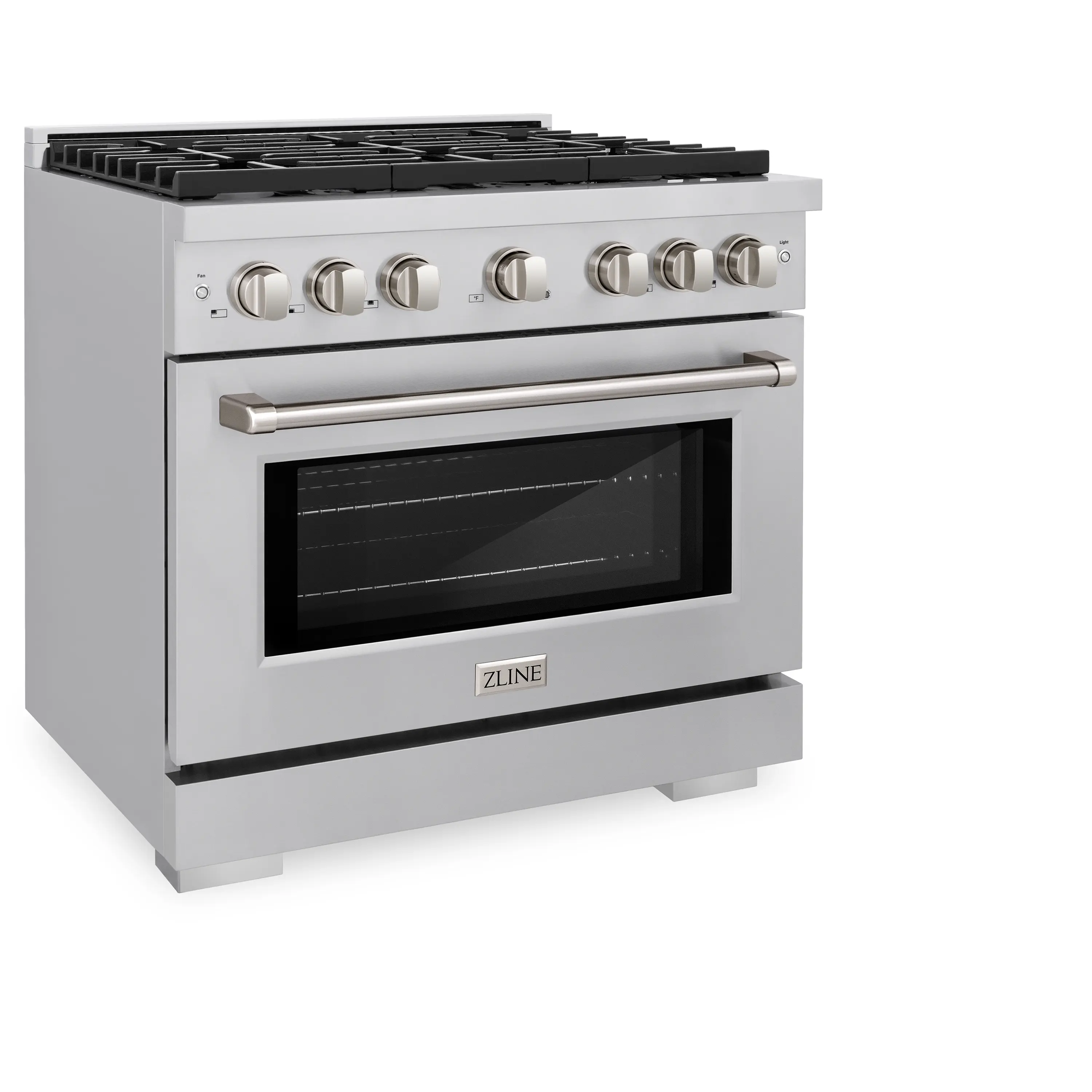 ZLINE 36-Inch 5.2 cu. ft. Paramount Dual Fuel Range with 6 Burner Gas Cooktop and Electric Convection Oven in Stainless Steel (SDR36) - Image 4