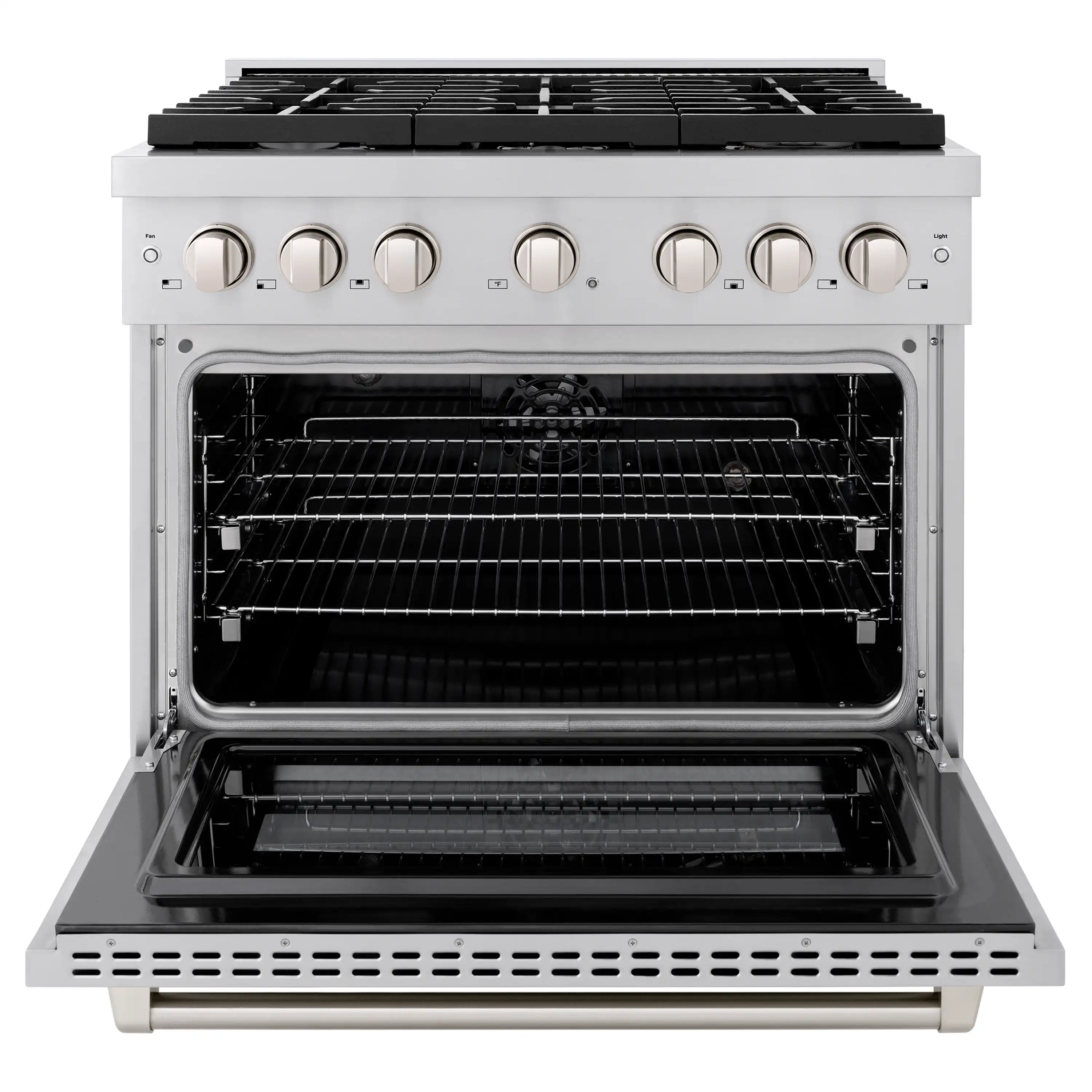 ZLINE 36-Inch 5.2 cu. ft. Paramount Dual Fuel Range with 6 Burner Gas Cooktop and Electric Convection Oven in Stainless Steel (SDR36) - Image 5