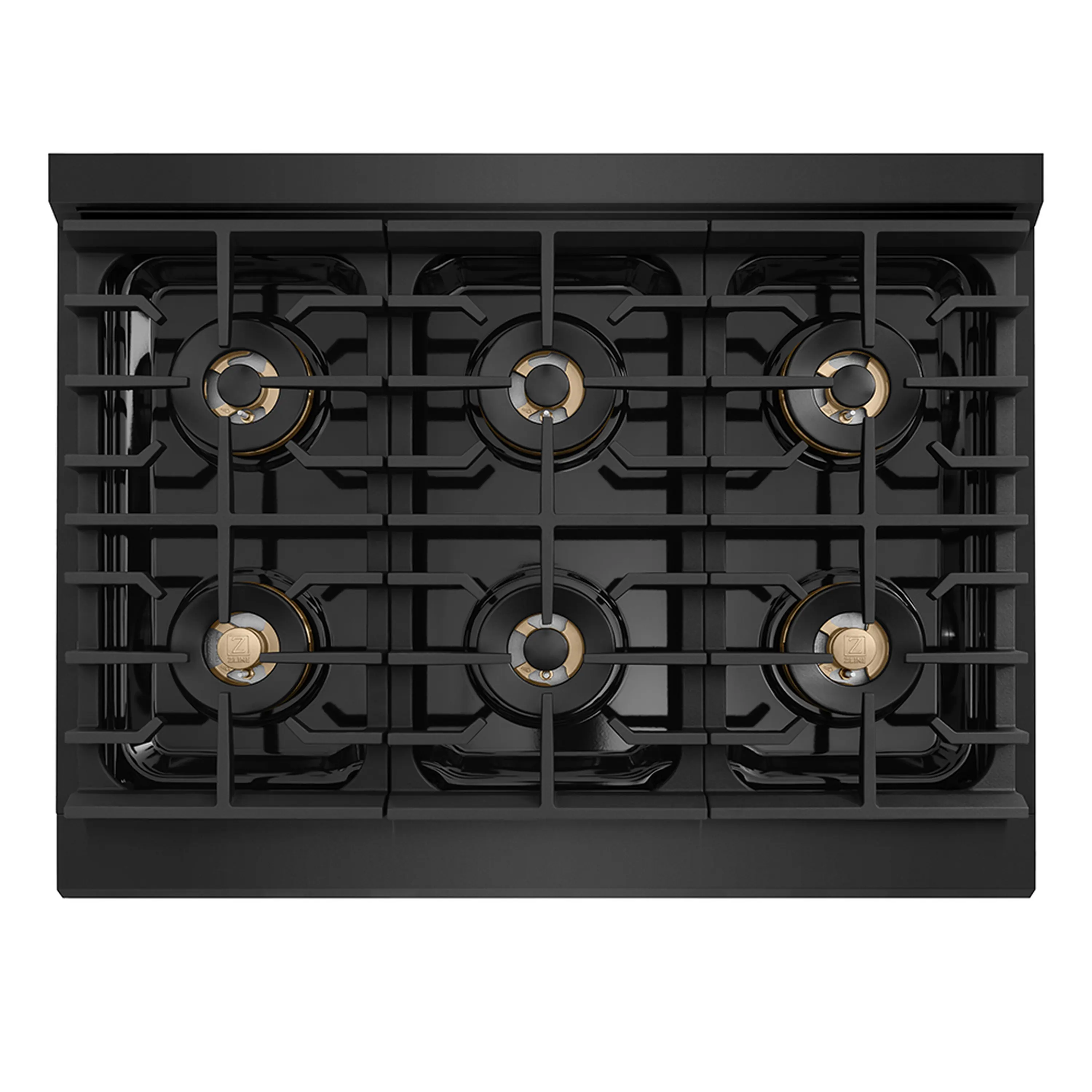 ZLINE 36-Inch 5.2 cu. ft. Paramount Gas Range with 6 Burner DuoPro™ Cooktop and Convection Gas Oven in Black Stainless Steel (PSGRB-36) - Image 4