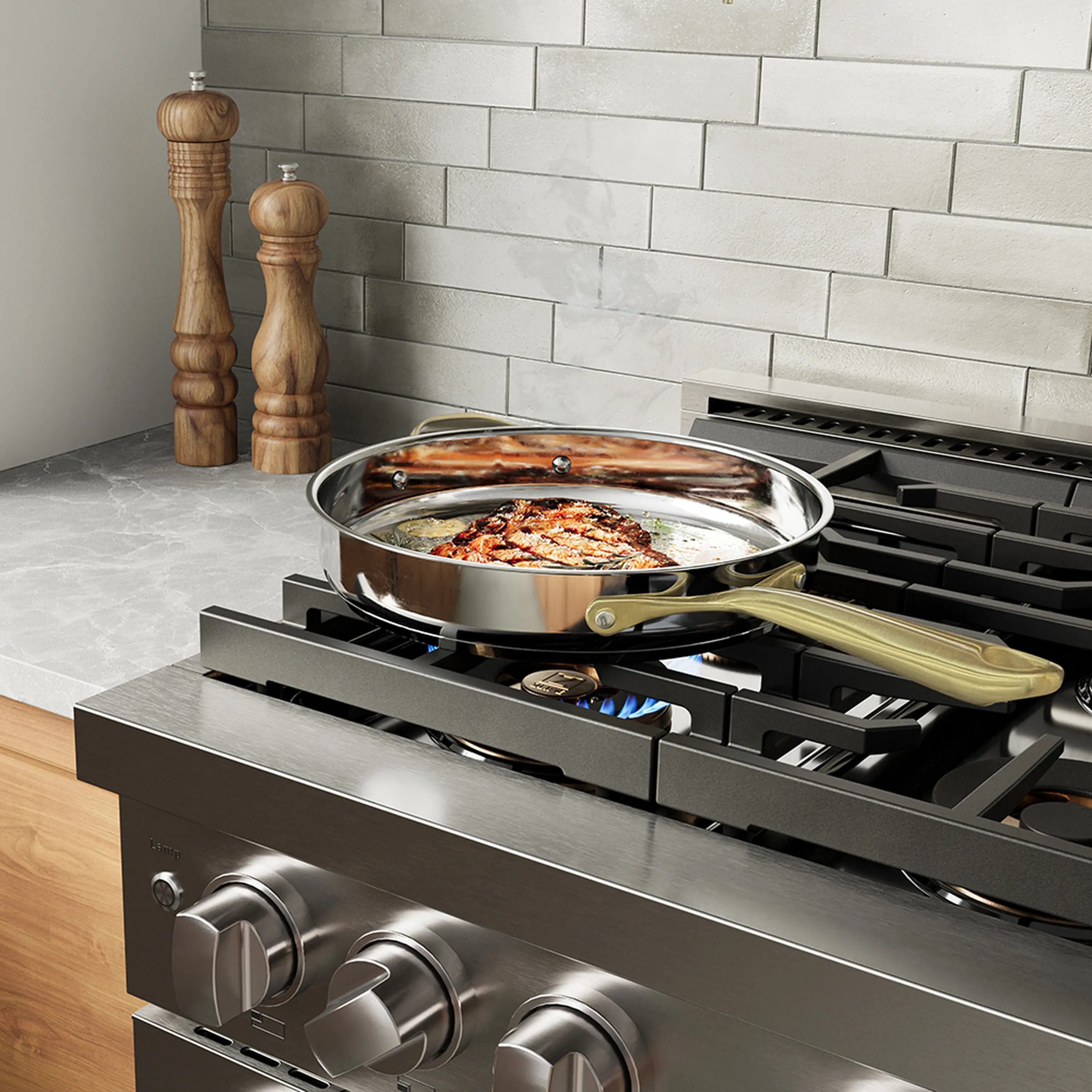 ZLINE 36-Inch 5.2 cu. ft. Paramount Gas Range with 6 Burner DuoPro™ Cooktop and Convection Gas Oven in Stainless Steel (PSGR36) - Image 4