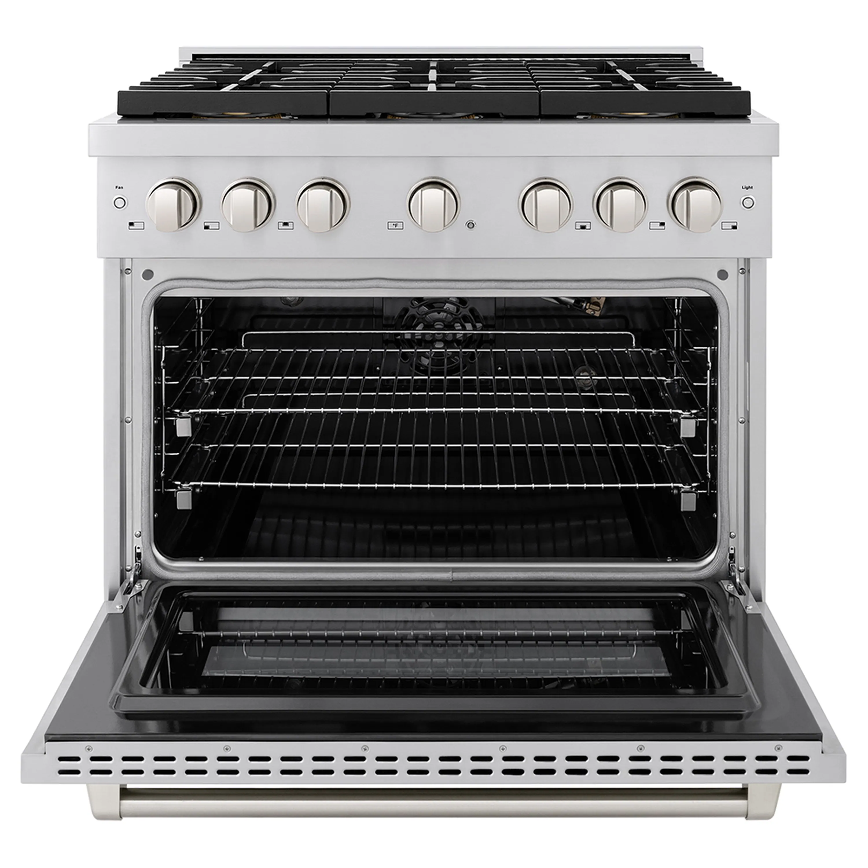 ZLINE 36-Inch 5.2 cu. ft. Paramount Gas Range with 6 Burner DuoPro™ Cooktop and Convection Gas Oven in Stainless Steel (PSGR36) - Image 5